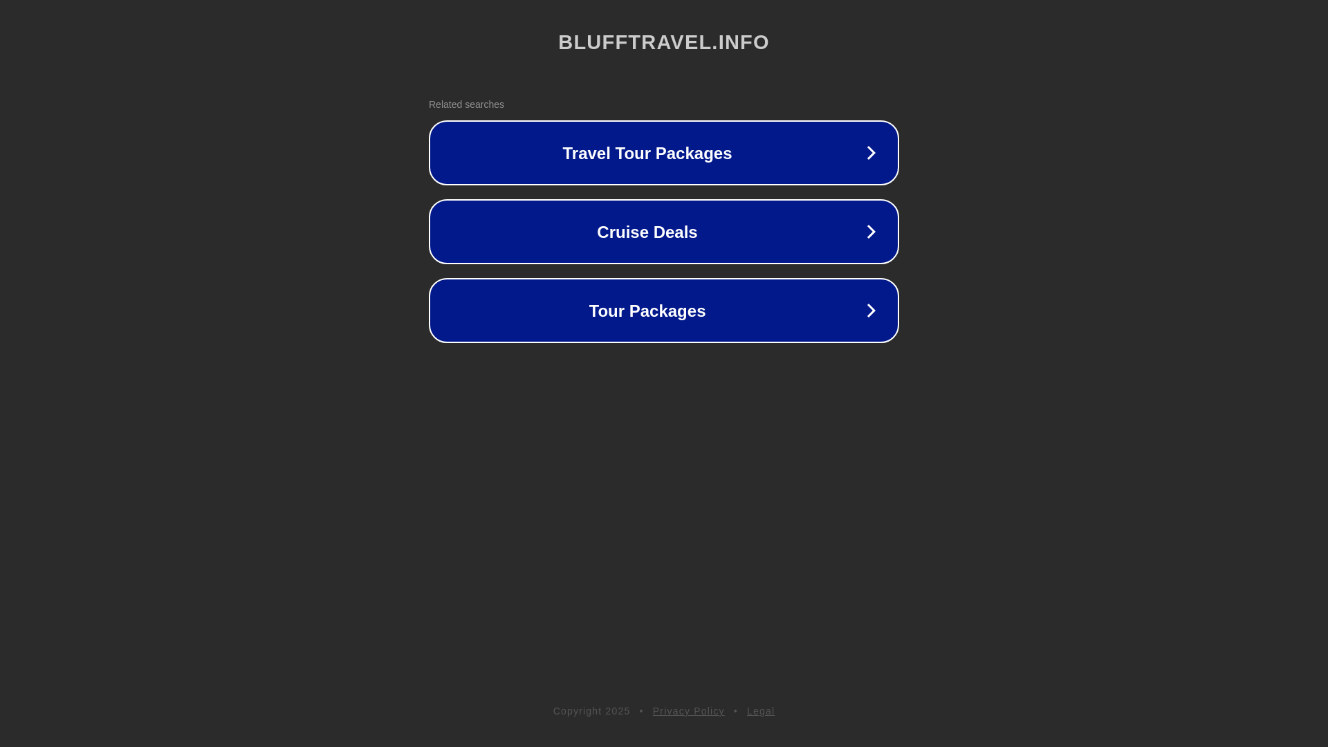 website screenshot of https://blufftravel.info/
