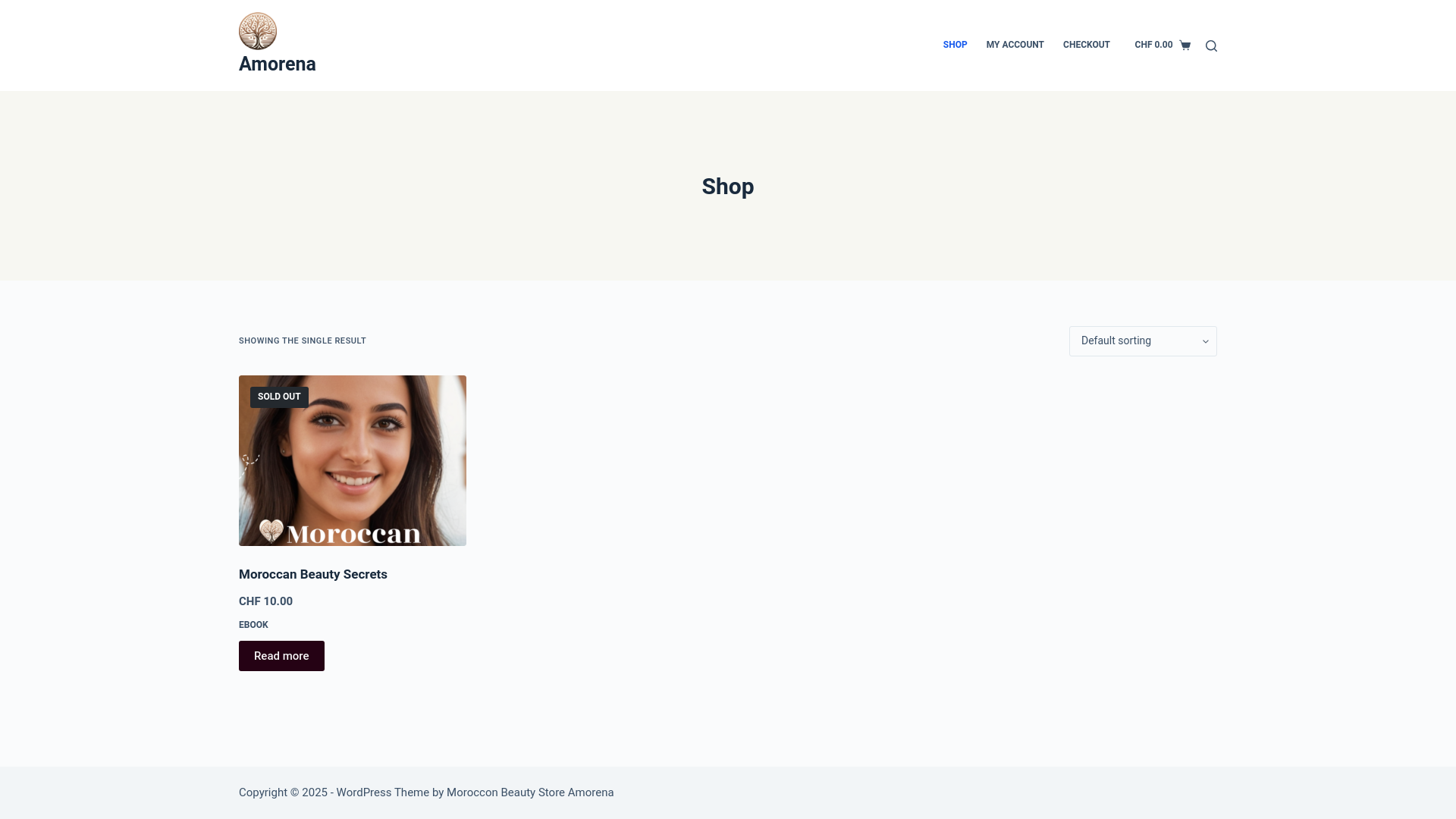 website screenshot of https://amirahbeauty.store/