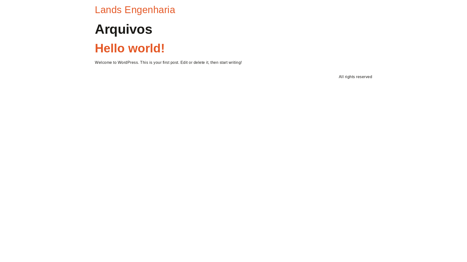 website screenshot of https://landsengenharia.com.br/