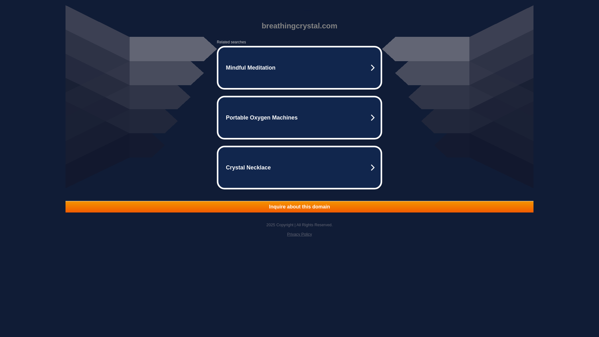 website screenshot of https://breathingcrystal.com/