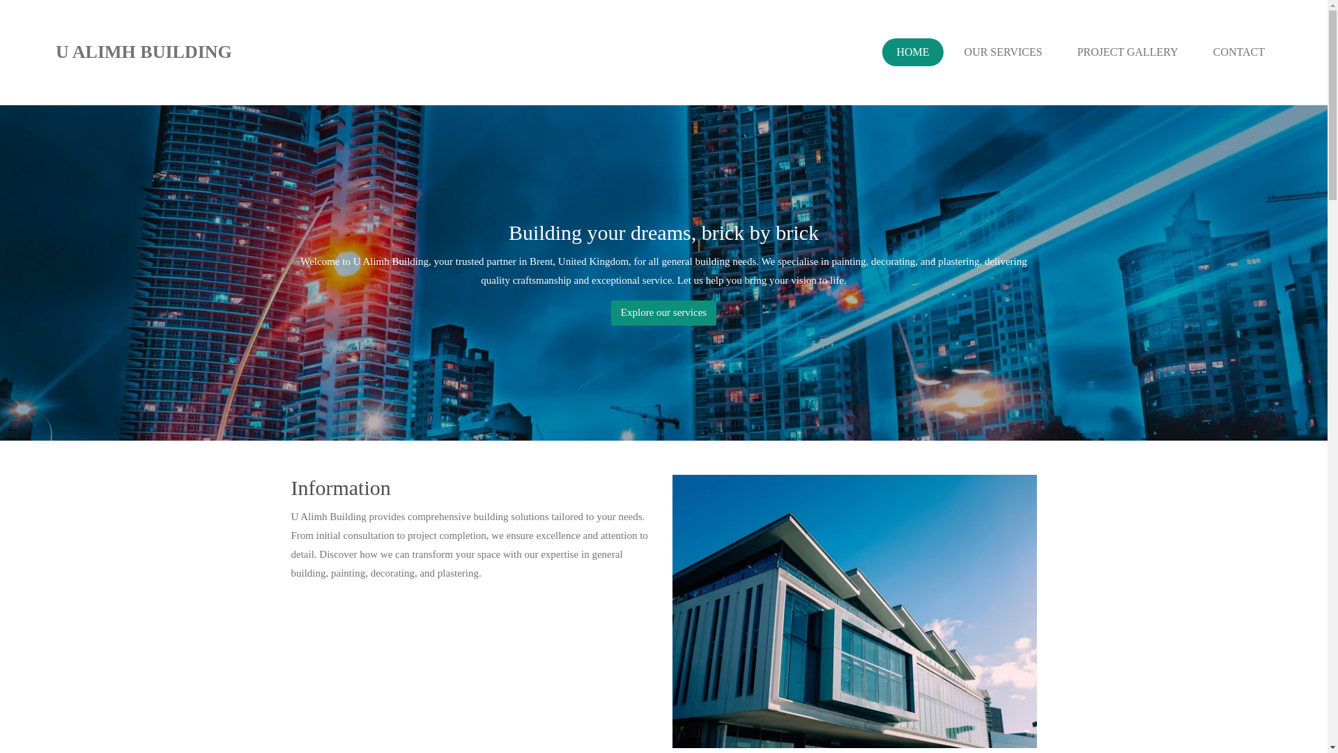 website screenshot of https://u-alimh-building.co.uk/