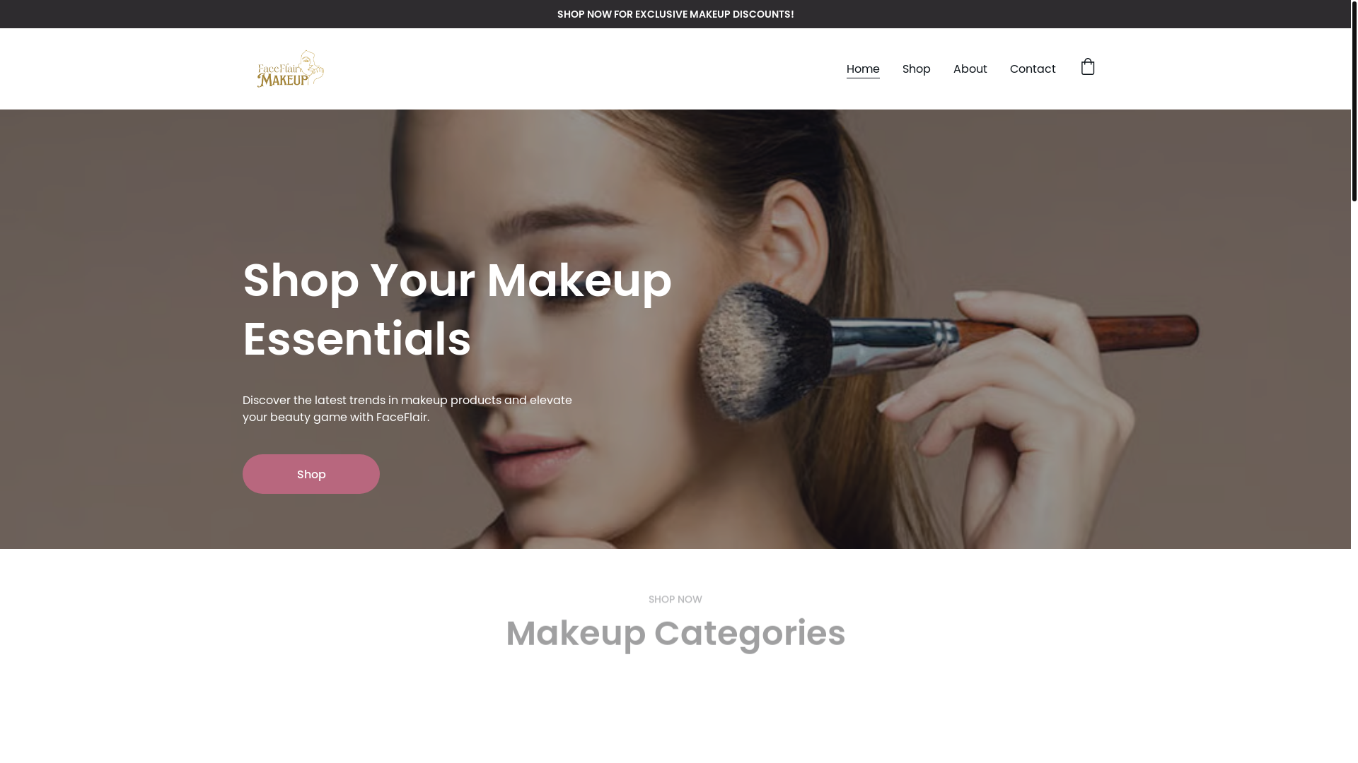 website screenshot of https://faceflair.online/