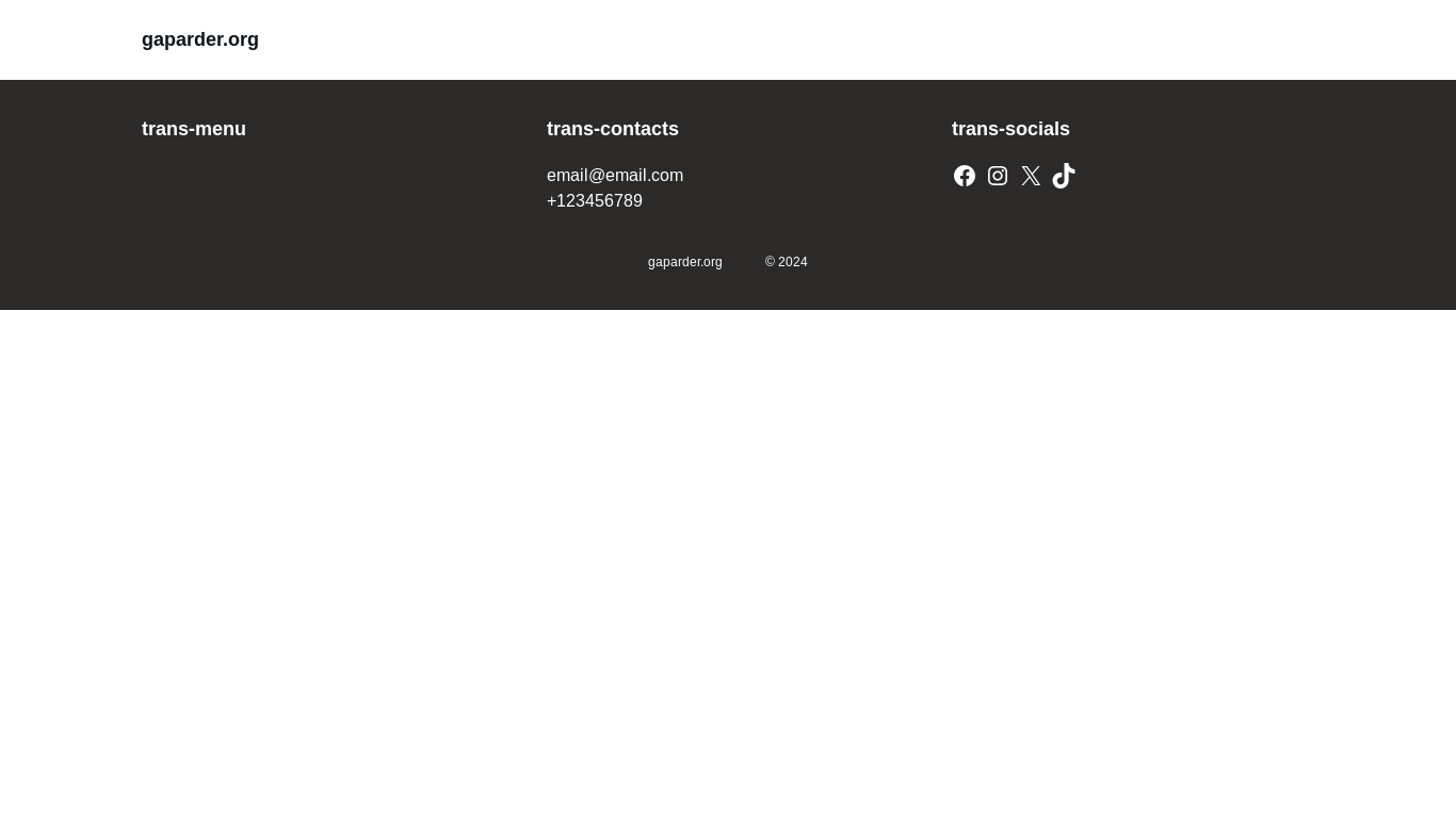 website screenshot of https://gaparder.org/