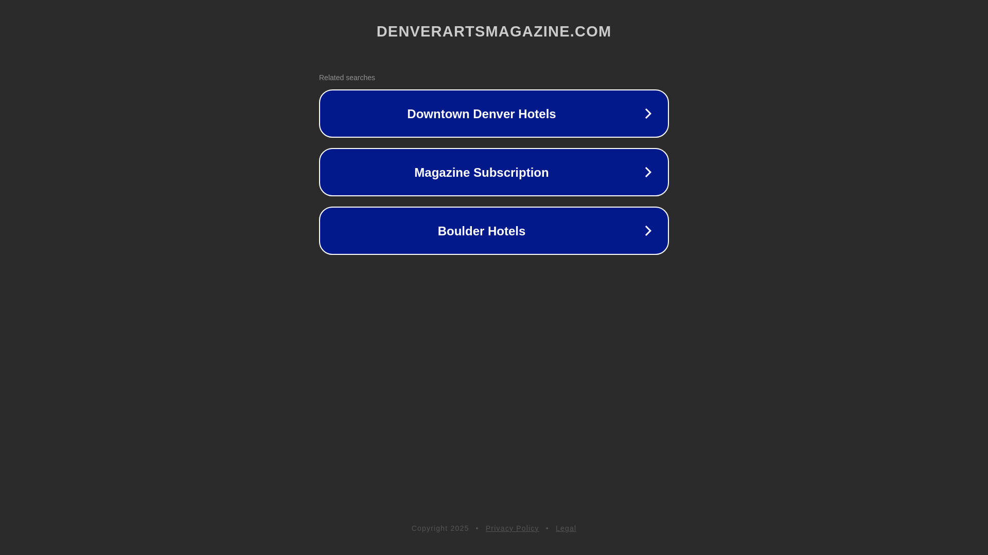 website screenshot of https://denverartsmagazine.com/