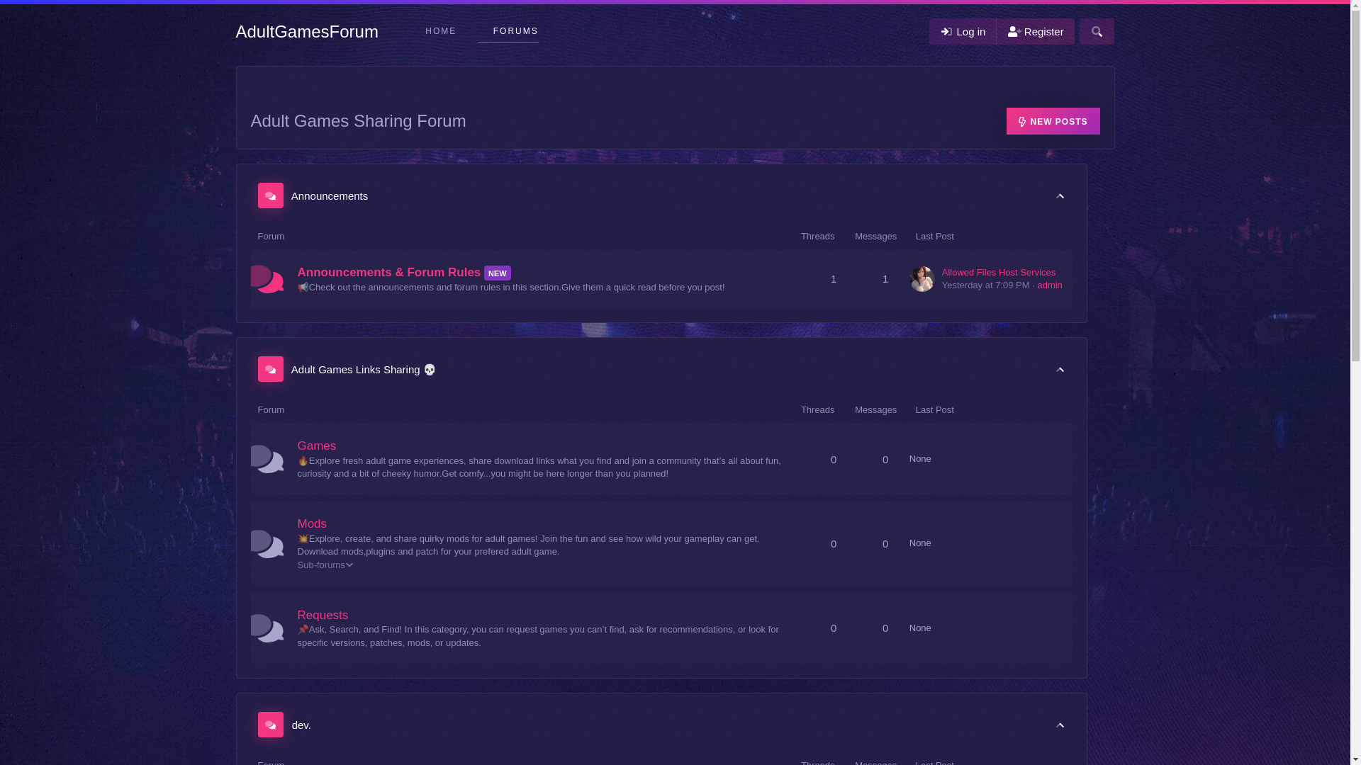 website screenshot of https://adultgamesforum.com/