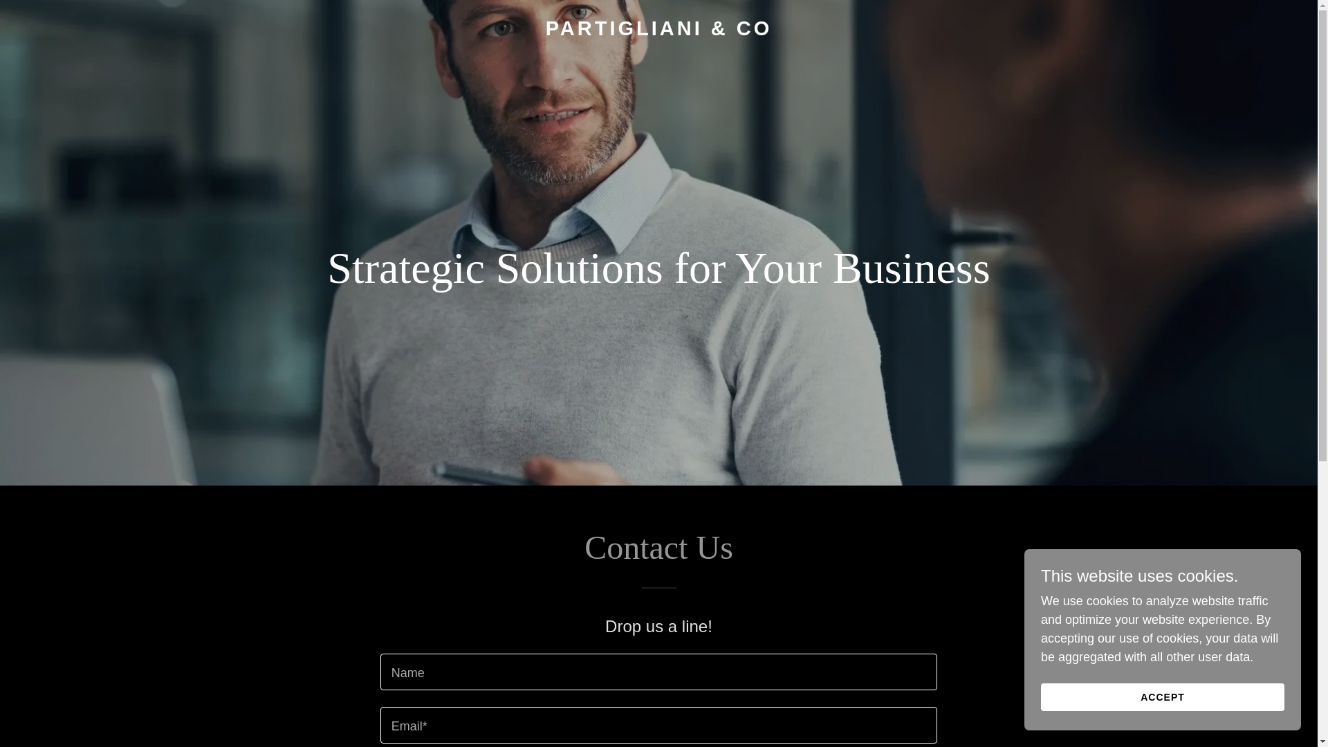 website screenshot of https://partiglianiandco.com/