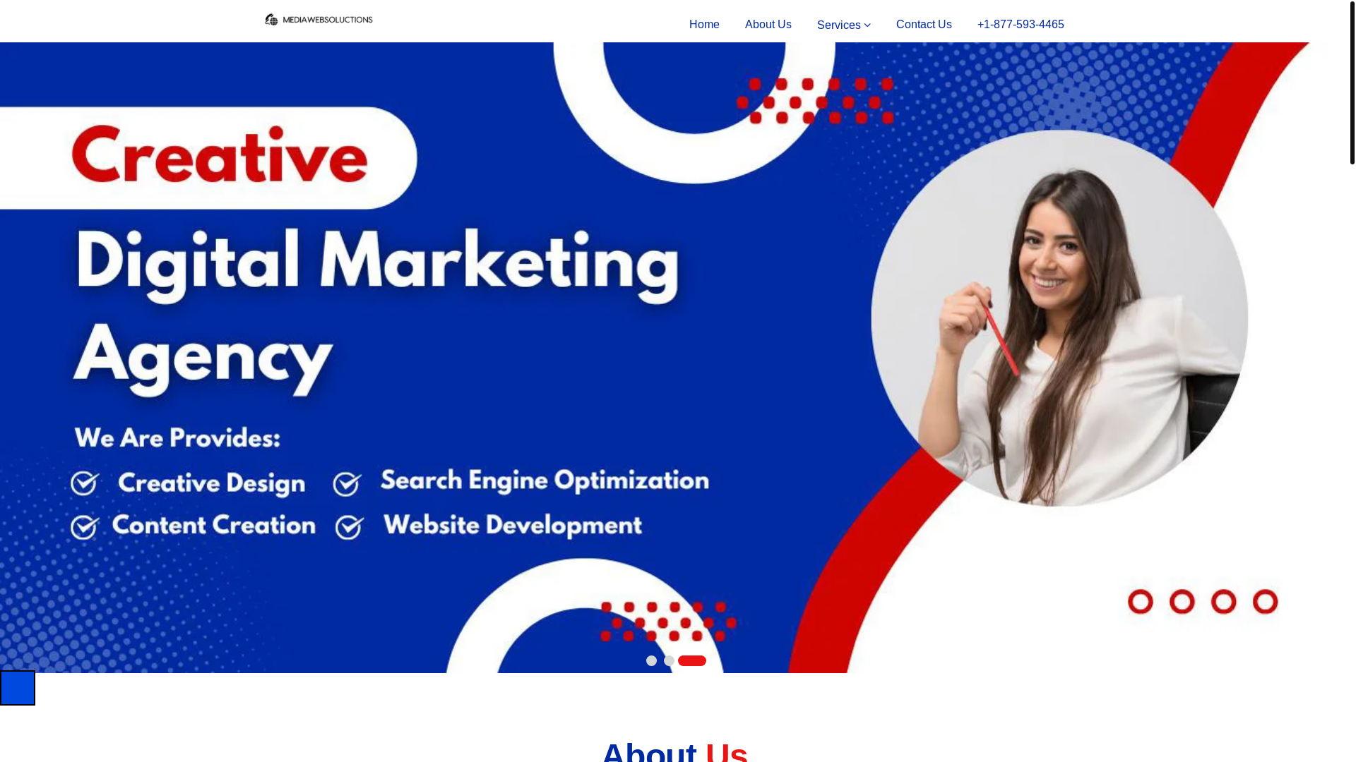 website screenshot of https://mediawebsoluctions.com/