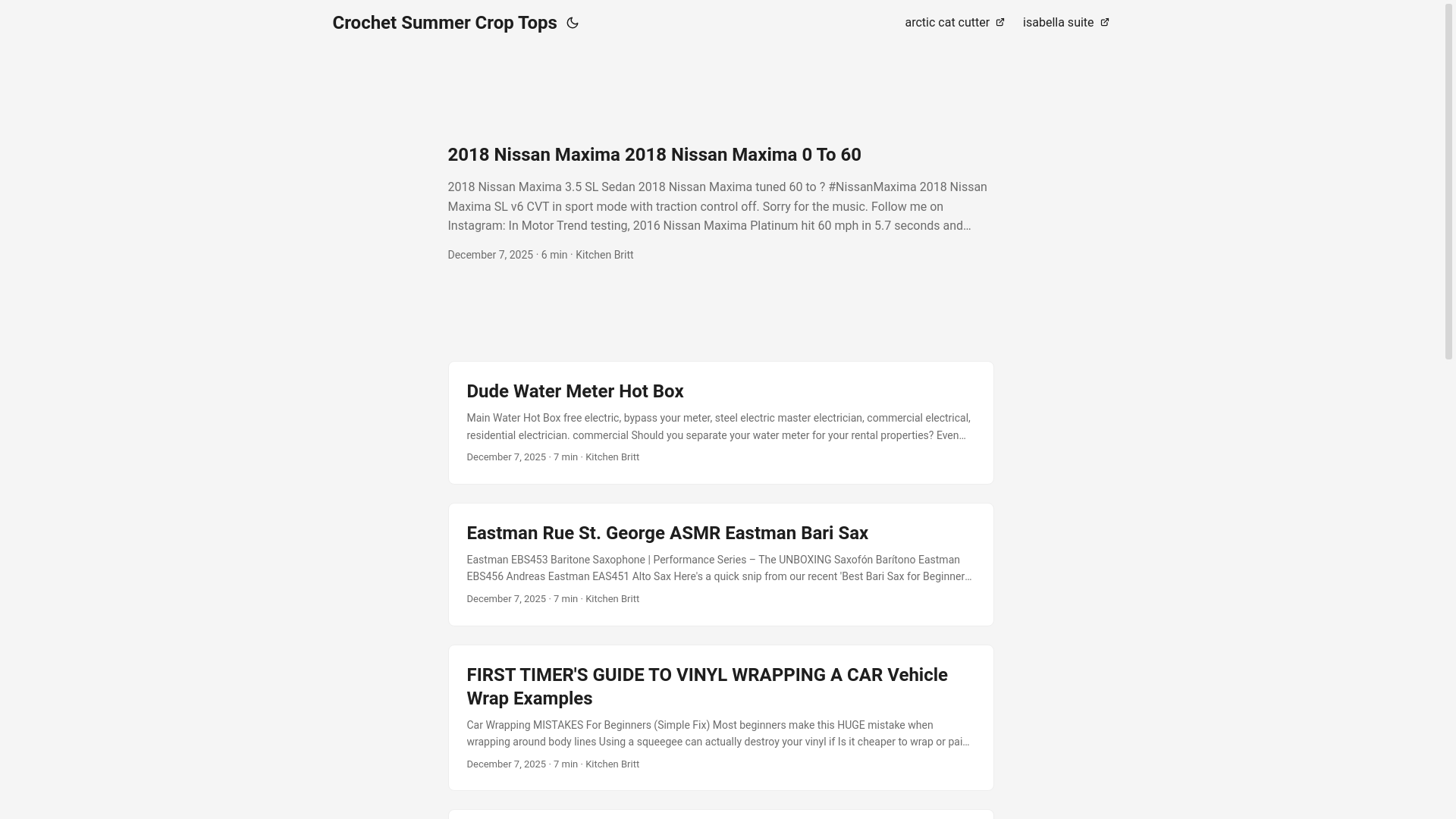 website screenshot of https://crochetsummercroptops.pages.dev/