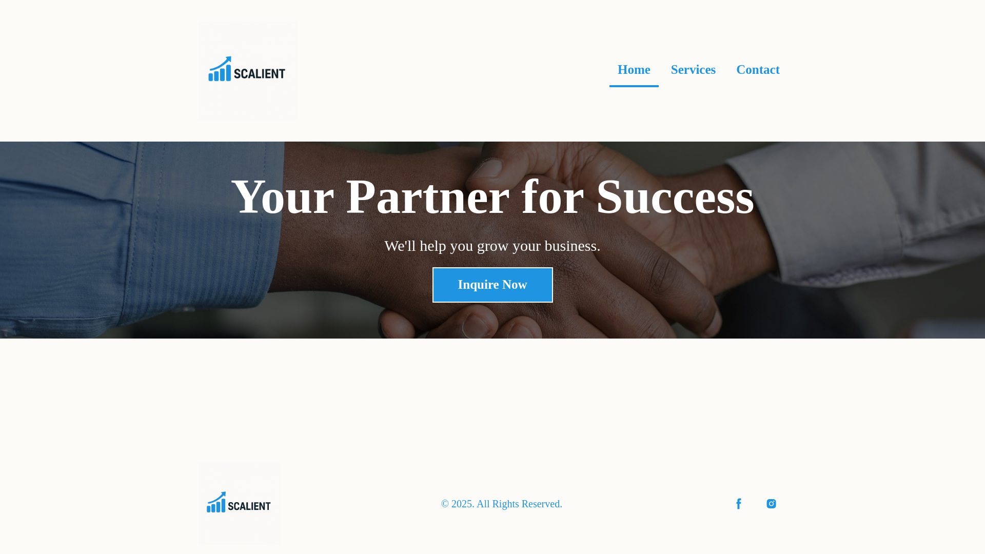 website screenshot of https://thescalient.com/
