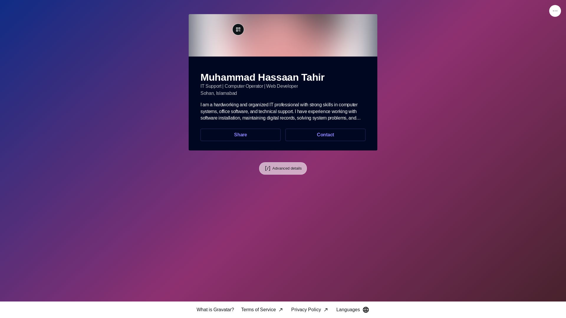 website screenshot of https://mdhassaan1.link/