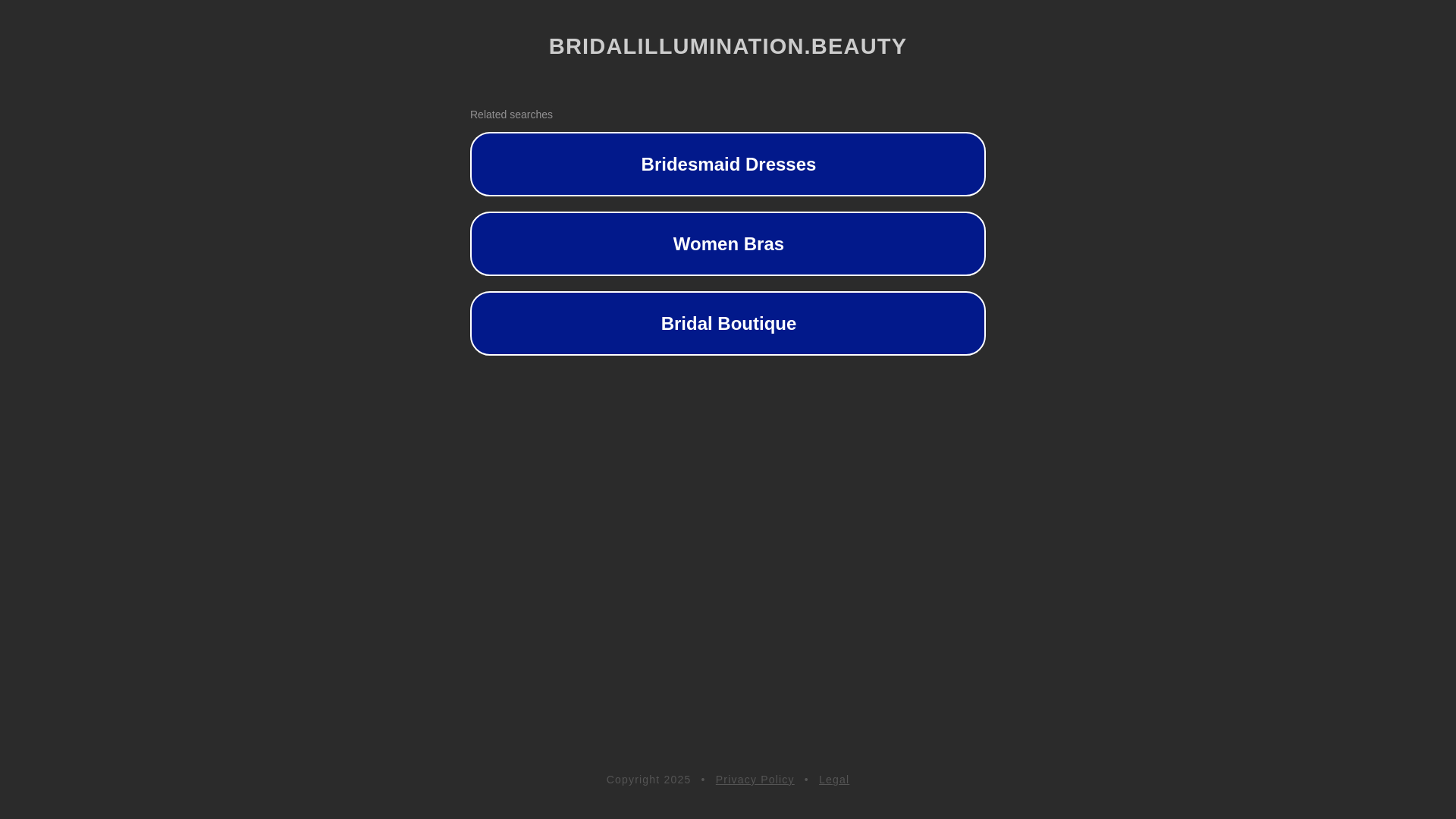 website screenshot of https://bridalillumination.beauty/