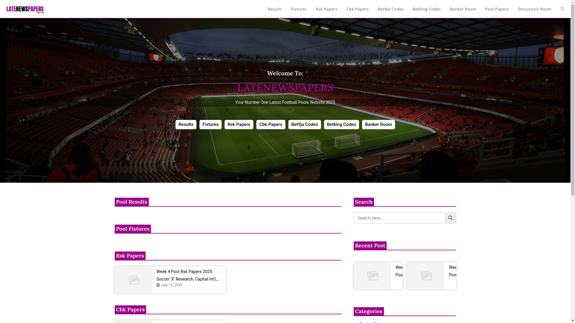 website screenshot of https://latenewspapers.com.ng/
