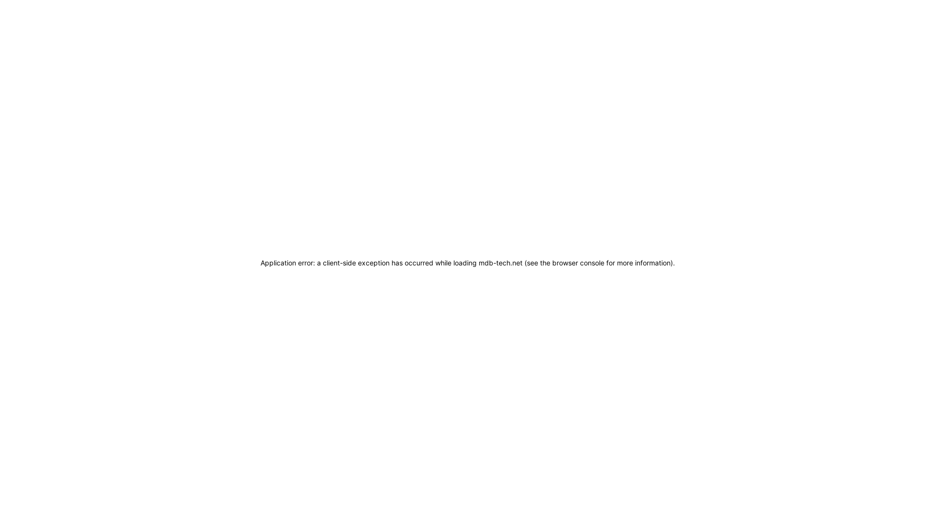 website screenshot of https://mdb-tech.net/