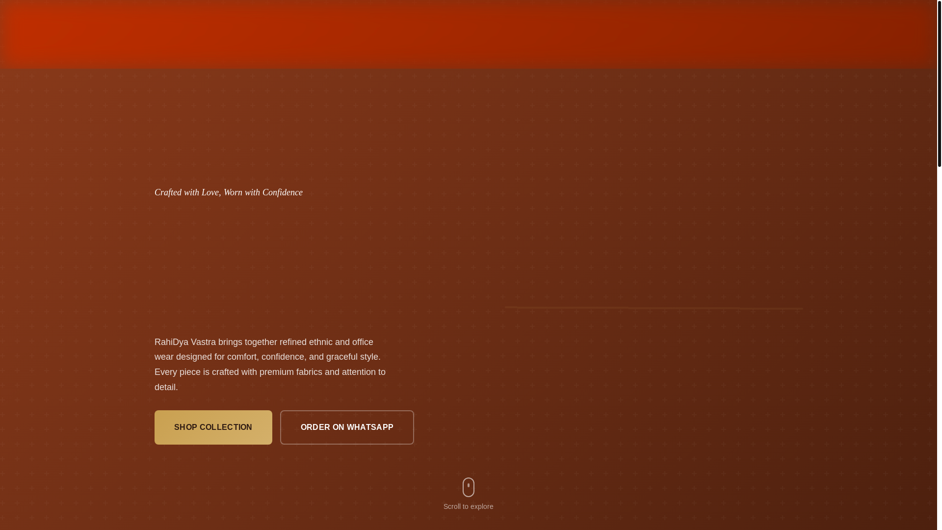 website screenshot of https://rahidyavastra.in/