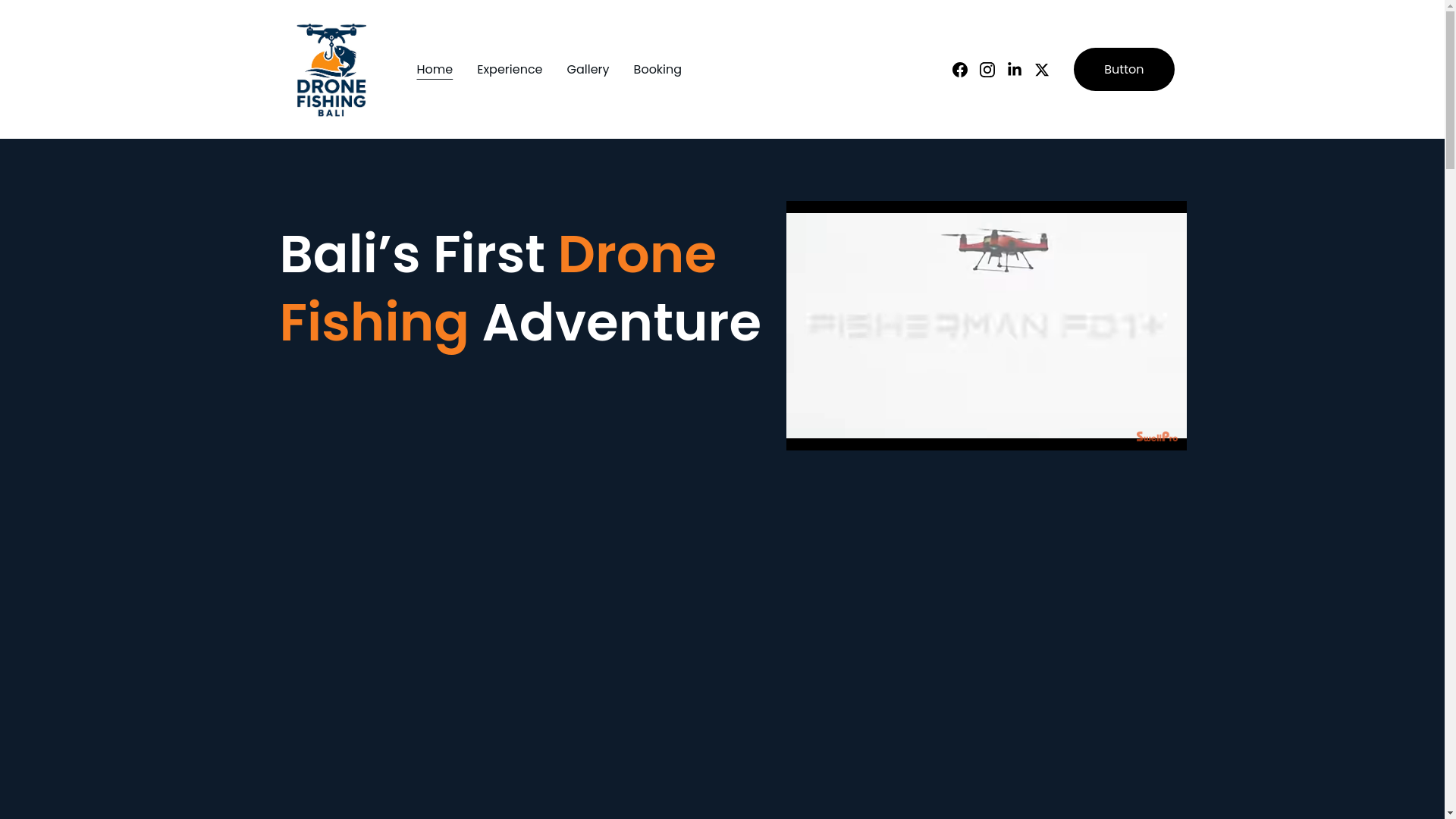 website screenshot of https://drone-fishing-bali.com/