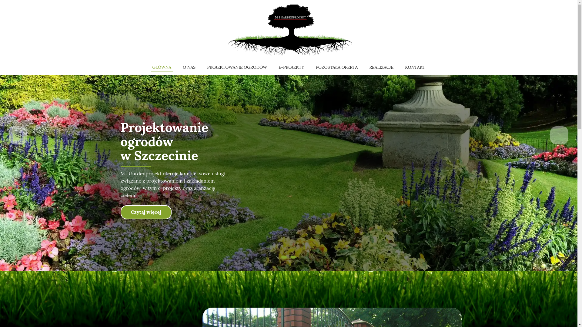 website screenshot of https://projektogrod-szczecin.pl/