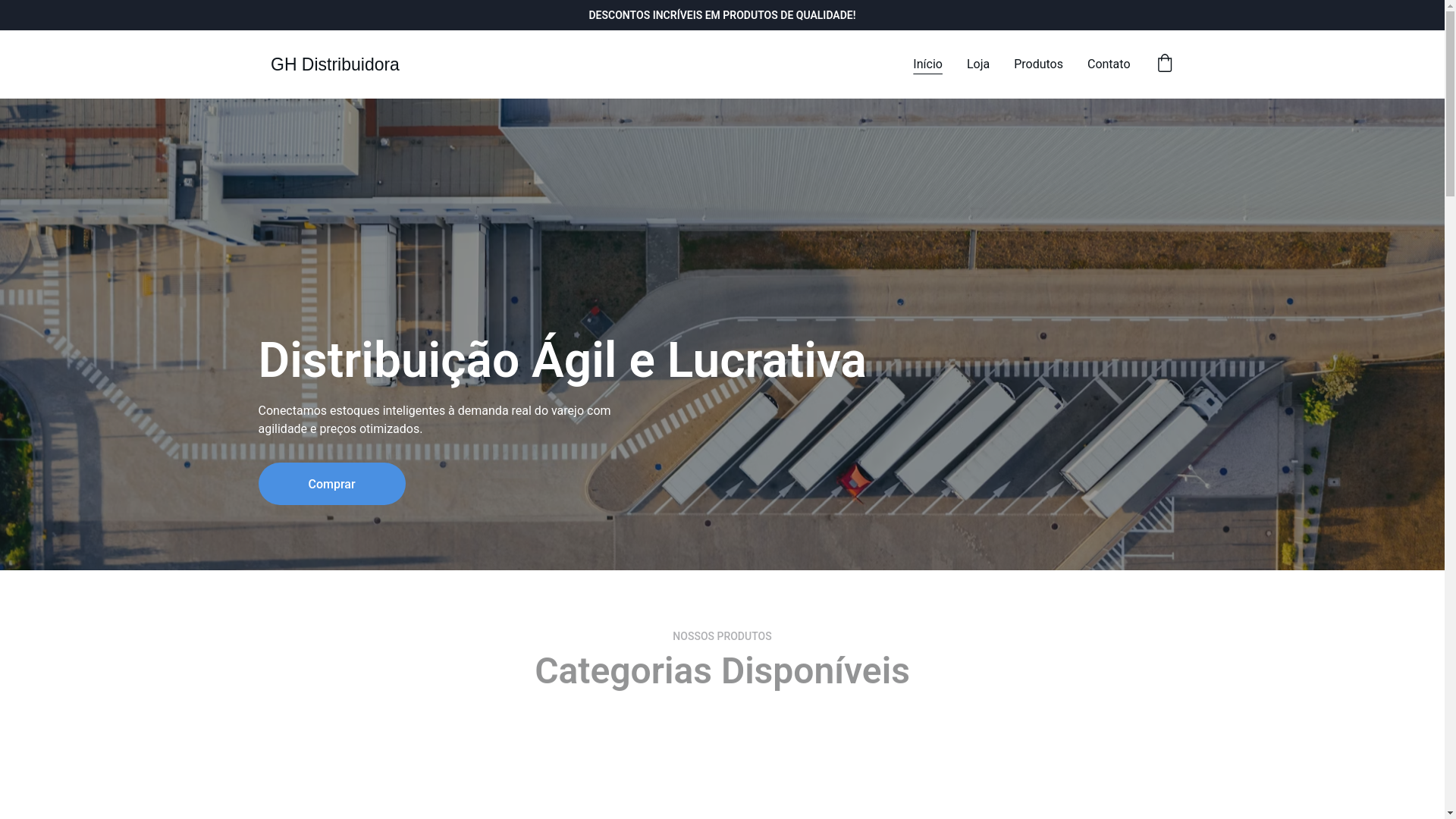 website screenshot of https://ghdistribuicao.shop/