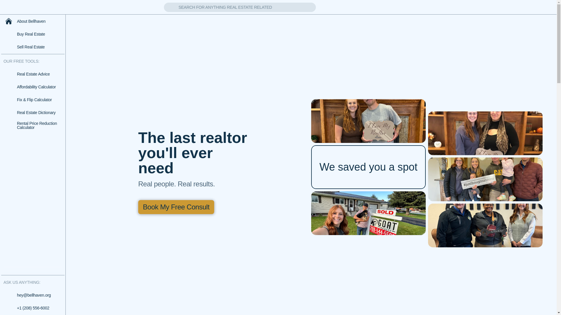 website screenshot of https://bellhavenrealty.com/