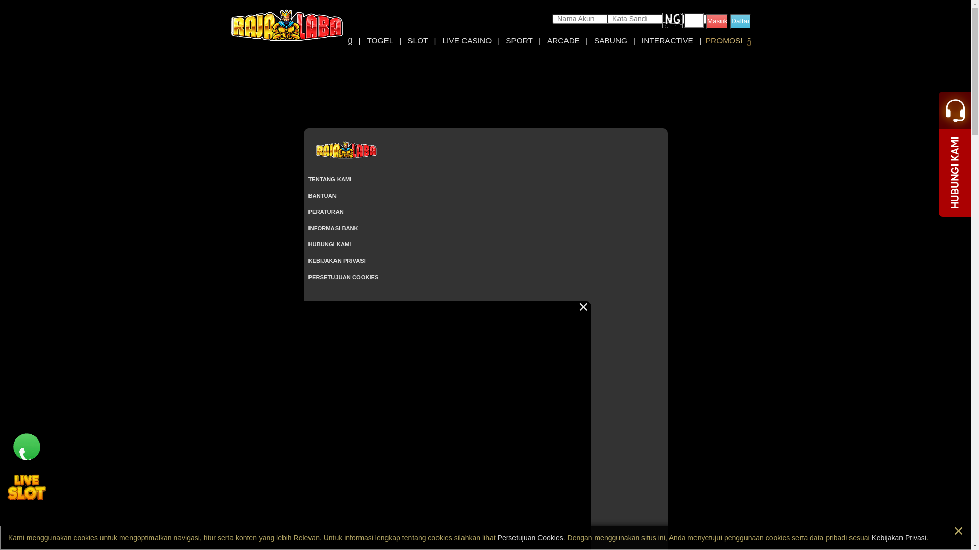 website screenshot of https://rajalabandar.xyz/