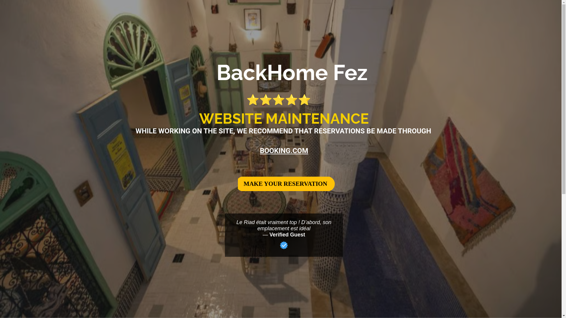 website screenshot of https://backhomefez.site/