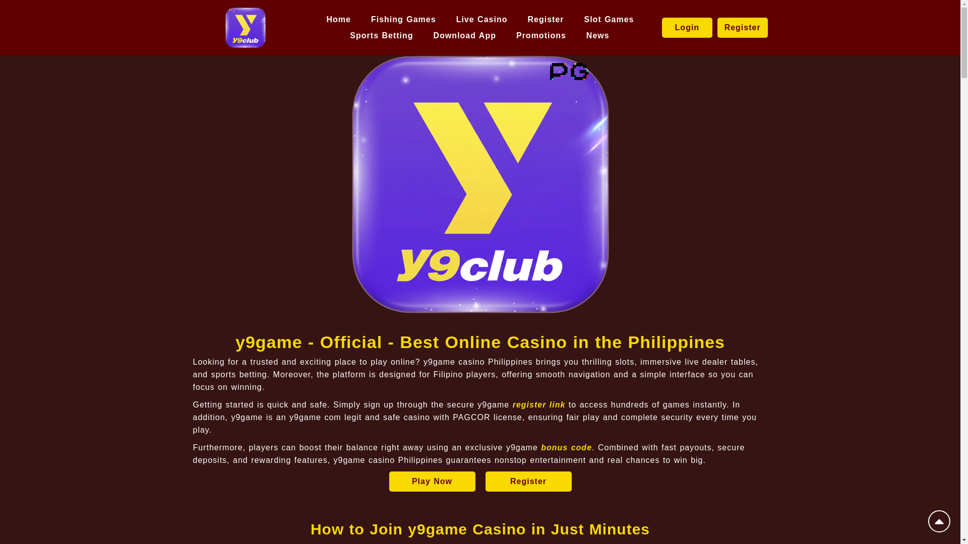 website screenshot of https://y9gamebet.com/