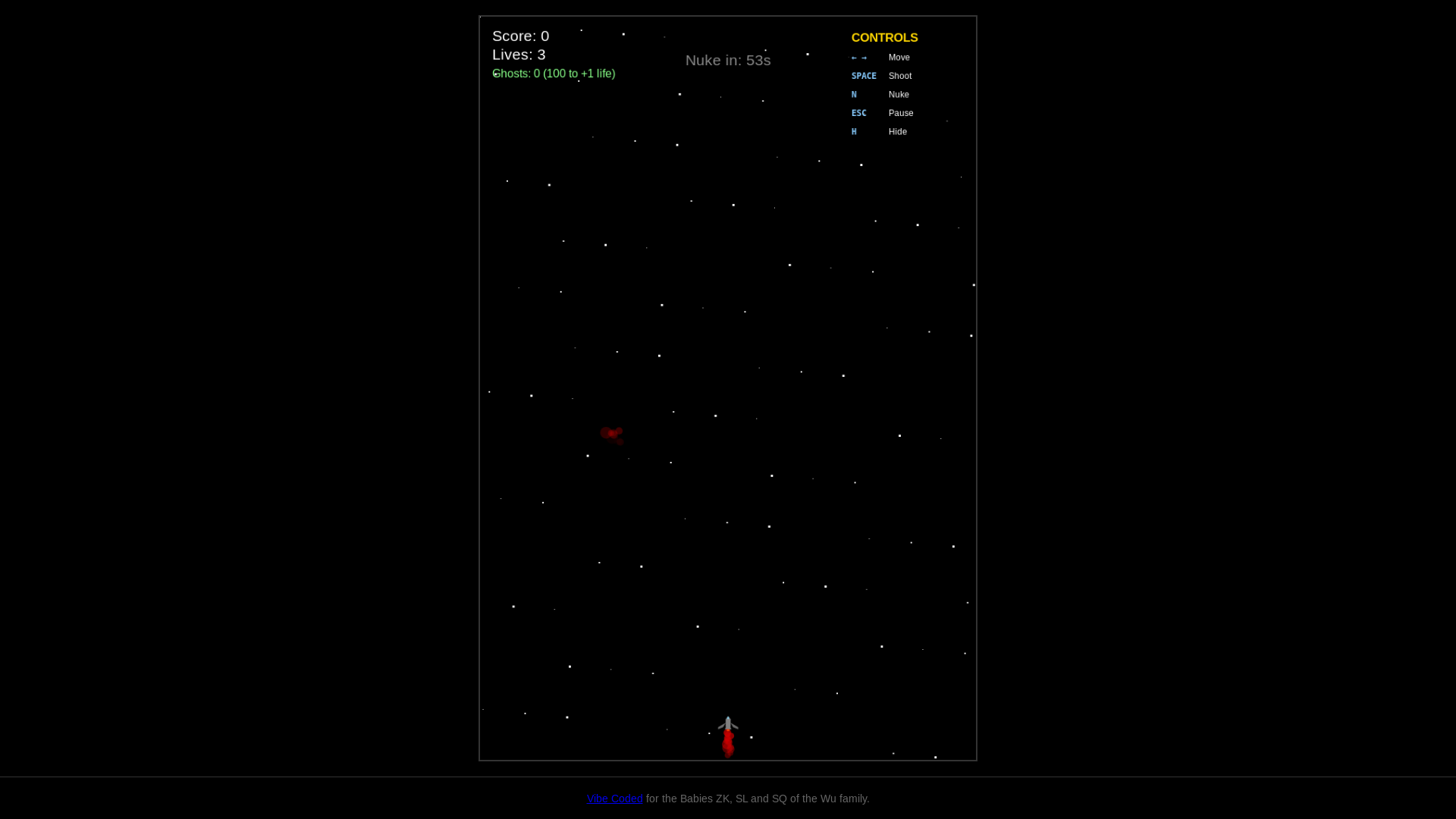 website screenshot of https://ghost-invaders.com/