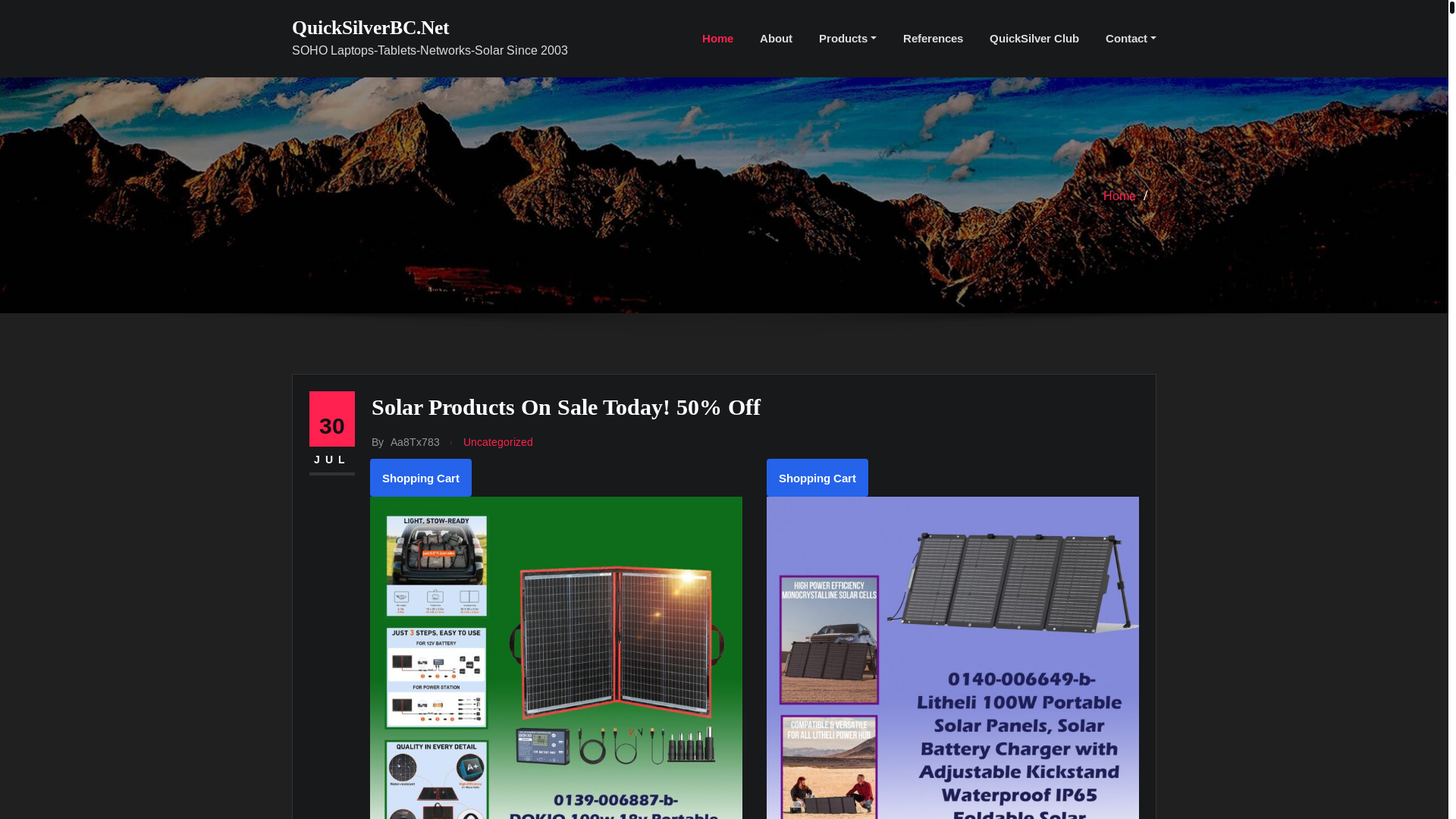 website screenshot of https://quicksilverbc.net/