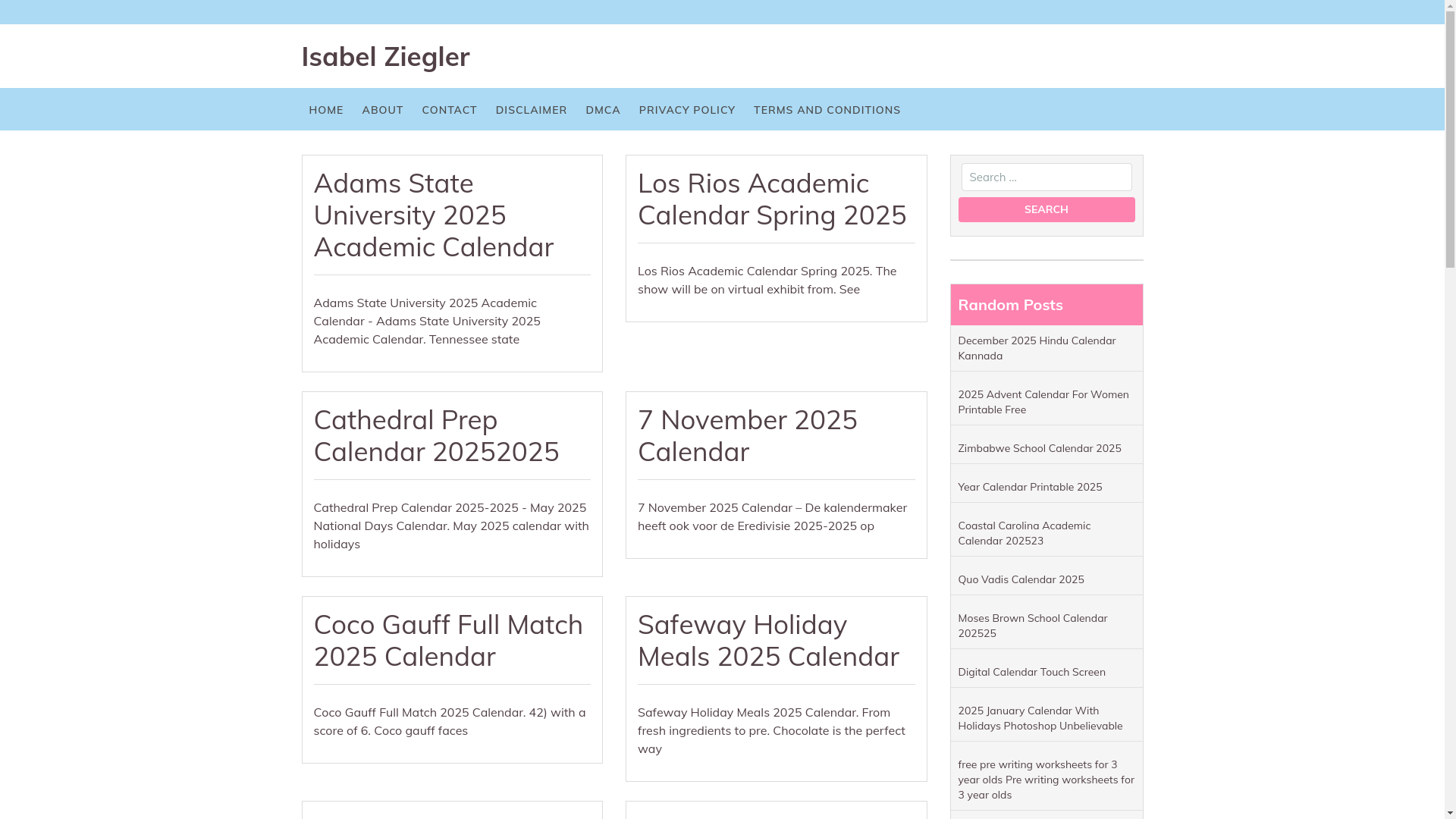 website screenshot of https://isabelziegler.pages.dev/