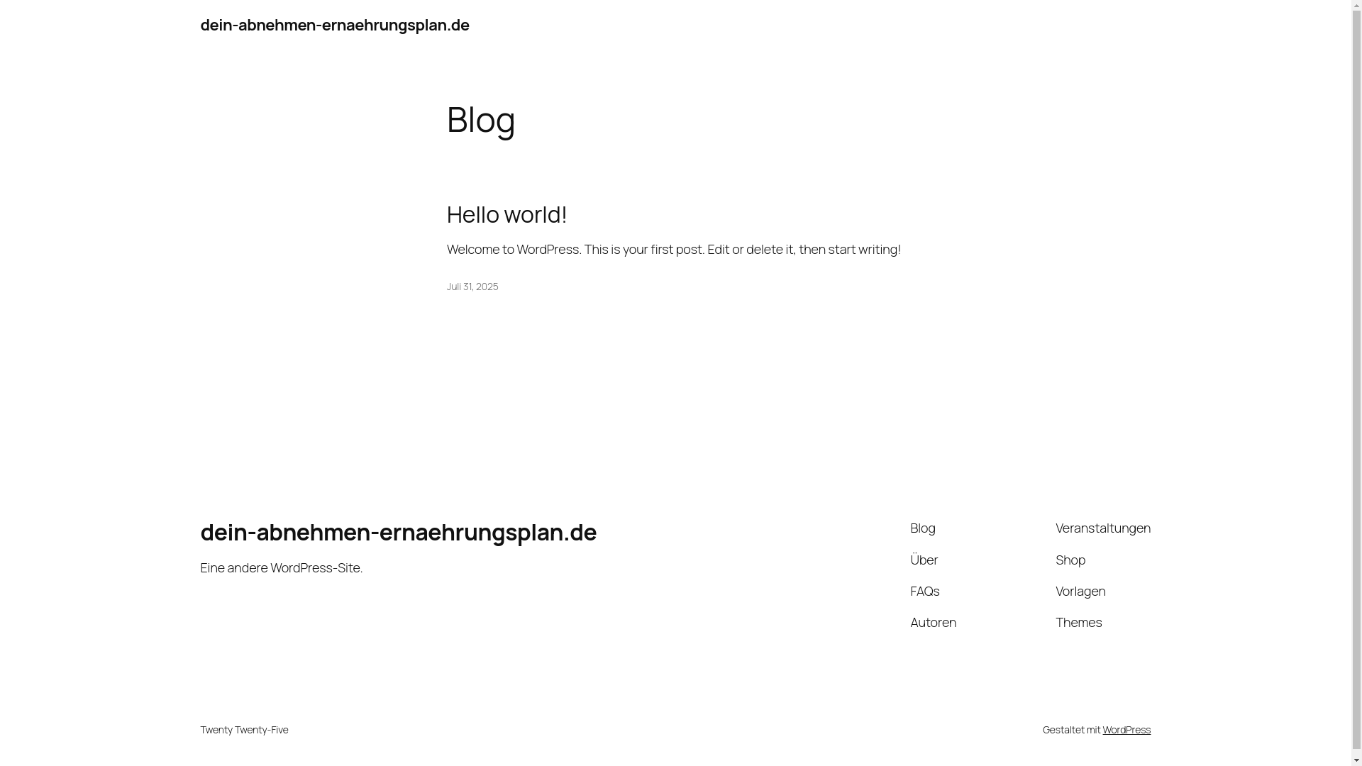 website screenshot of https://dein-abnehmen-ernaehrungsplan.de/