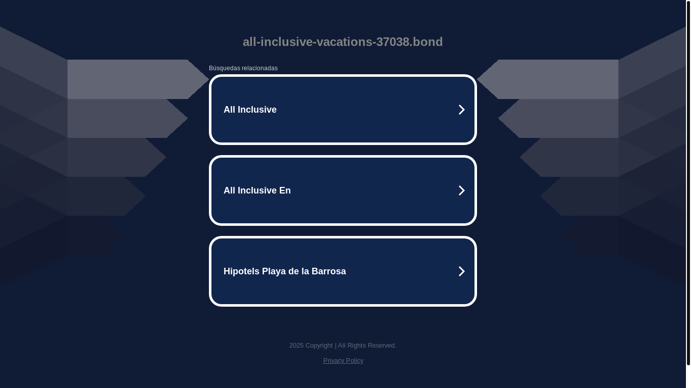 website screenshot of https://all-inclusive-vacations-37038.bond/