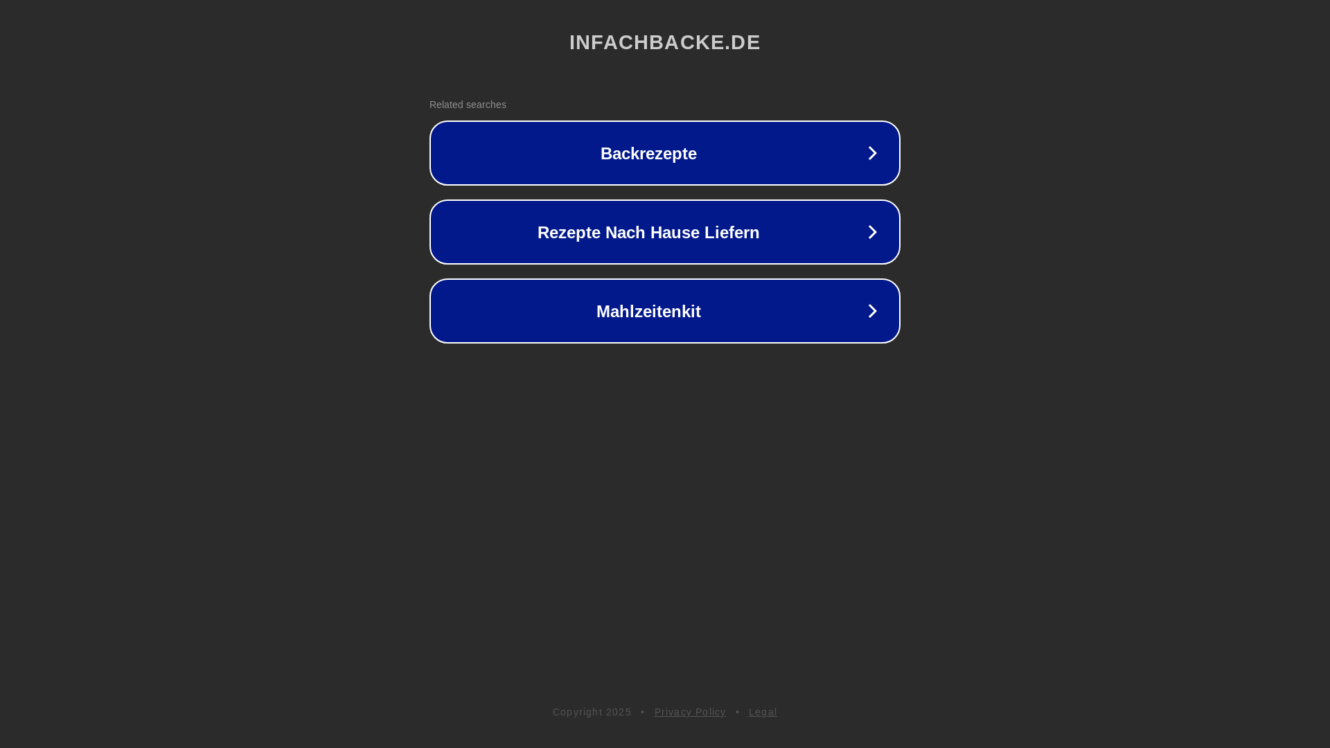 website screenshot of https://infachbacke.de/