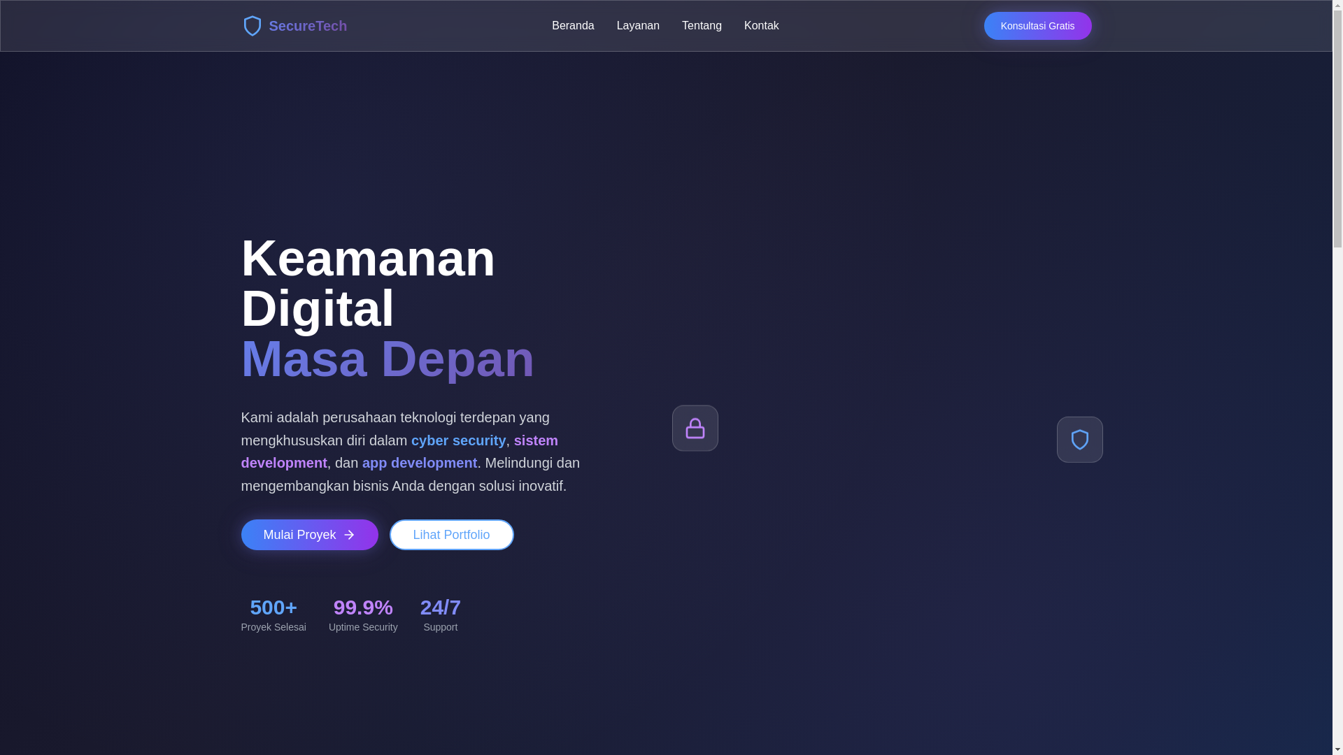 website screenshot of https://garudasatriacyber.com/