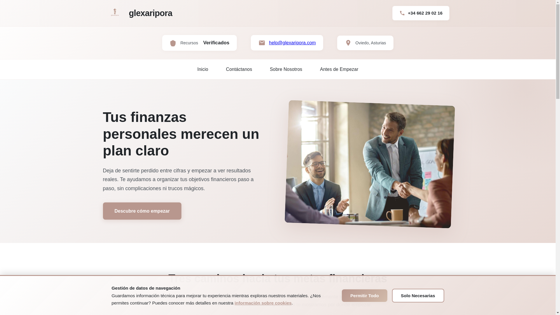 website screenshot of https://glexaripora.com/