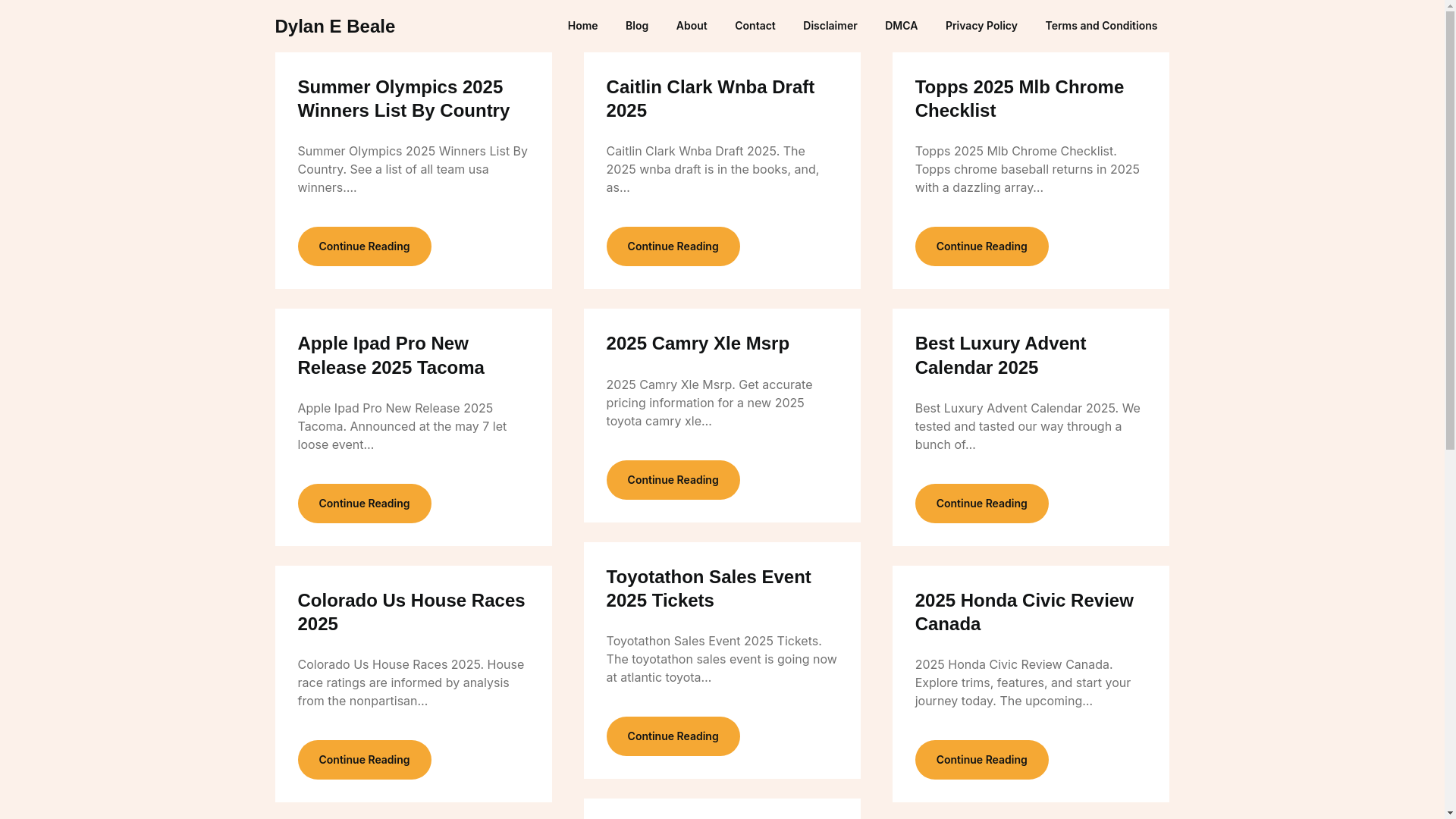 website screenshot of https://dylanebeale.pages.dev/