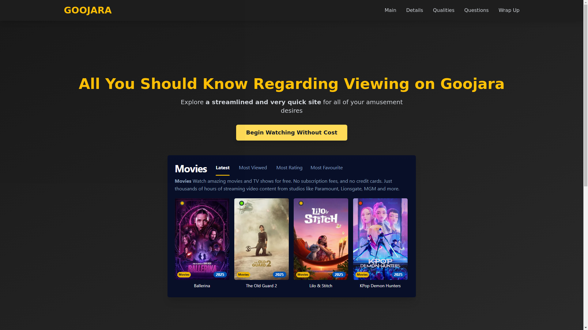 website screenshot of https://goojara-cp2b-3ce.pages.dev/