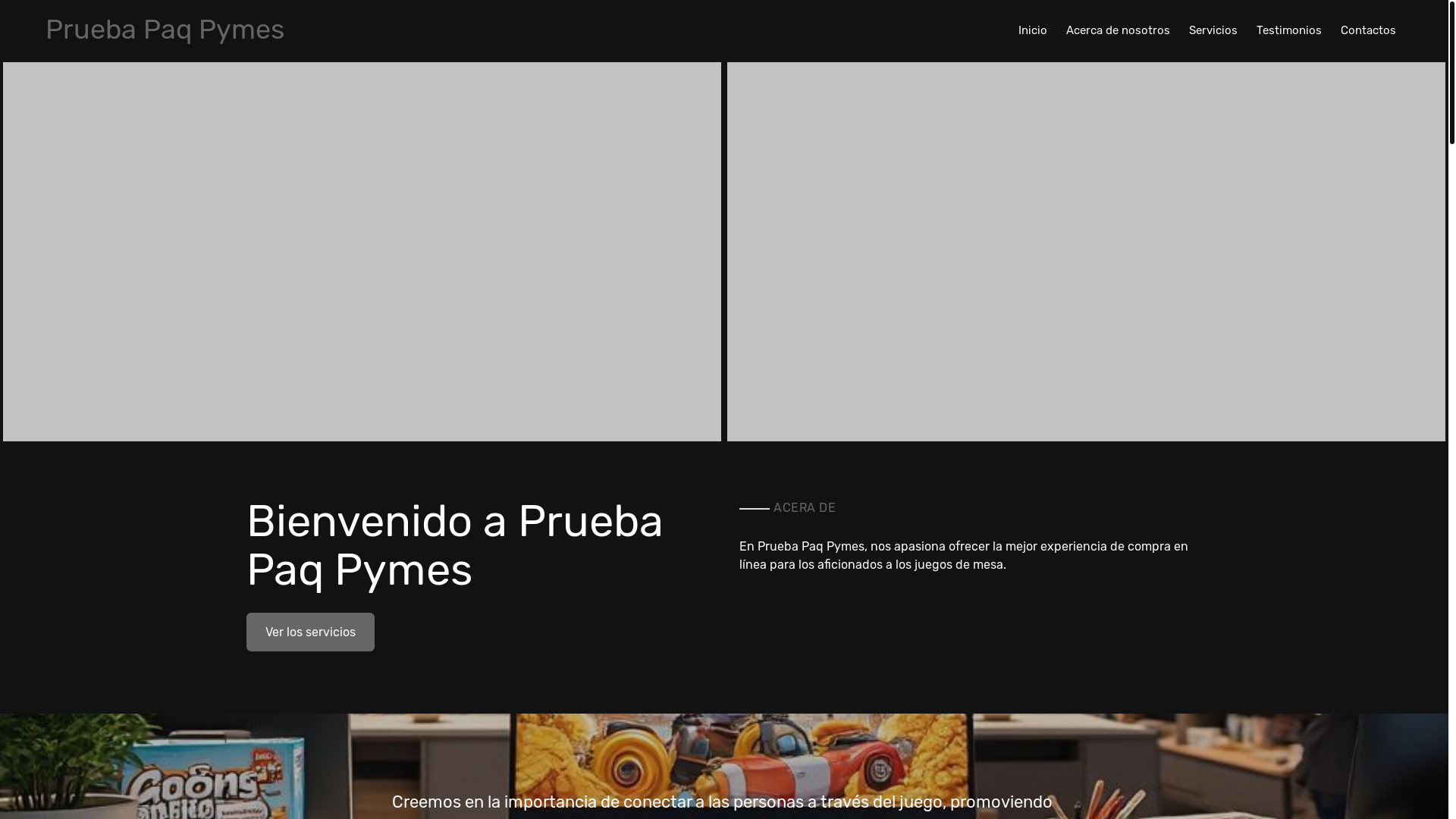 website screenshot of https://pruebapaquetesgt.com/