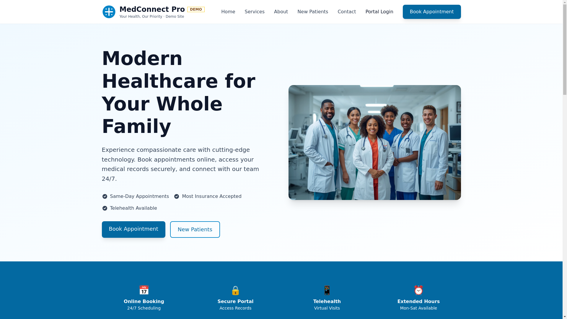 website screenshot of https://medconnect-d0i.pages.dev/