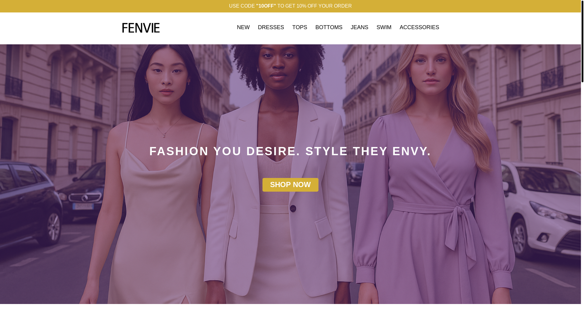 website screenshot of https://fenvie.com/