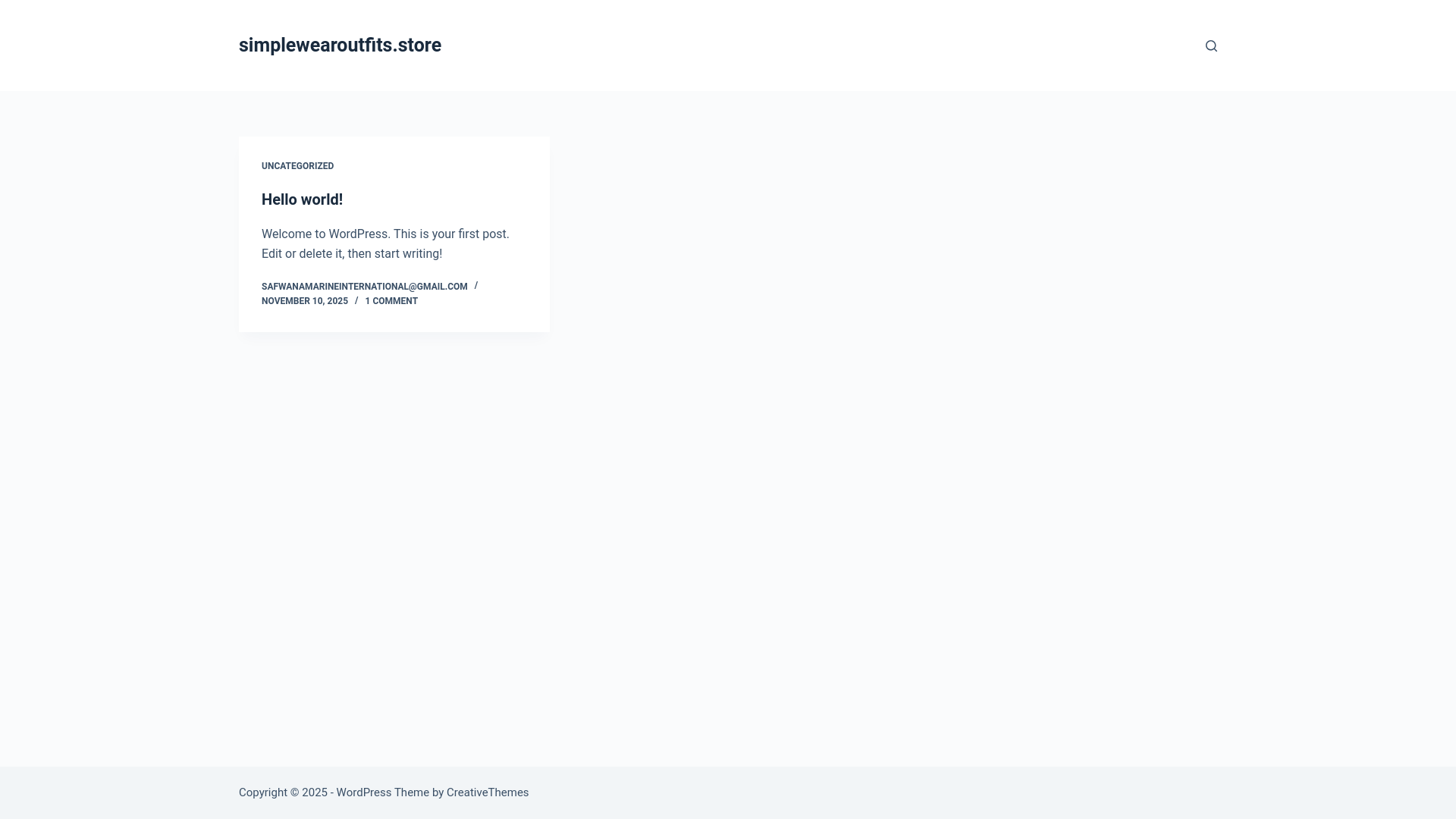 website screenshot of https://simplewearoutfits.store/