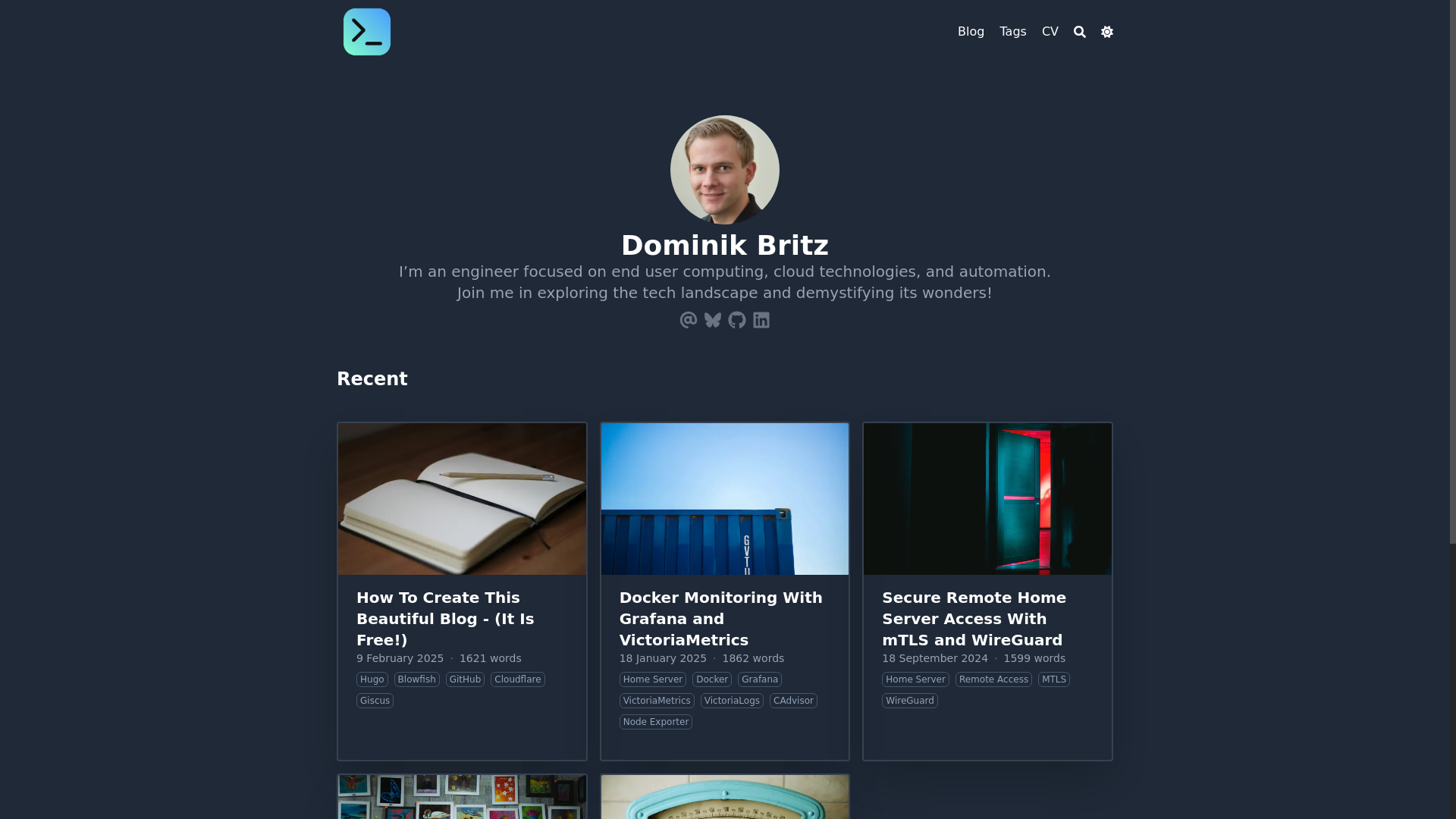 website screenshot of https://dominikbritz-com.pages.dev/