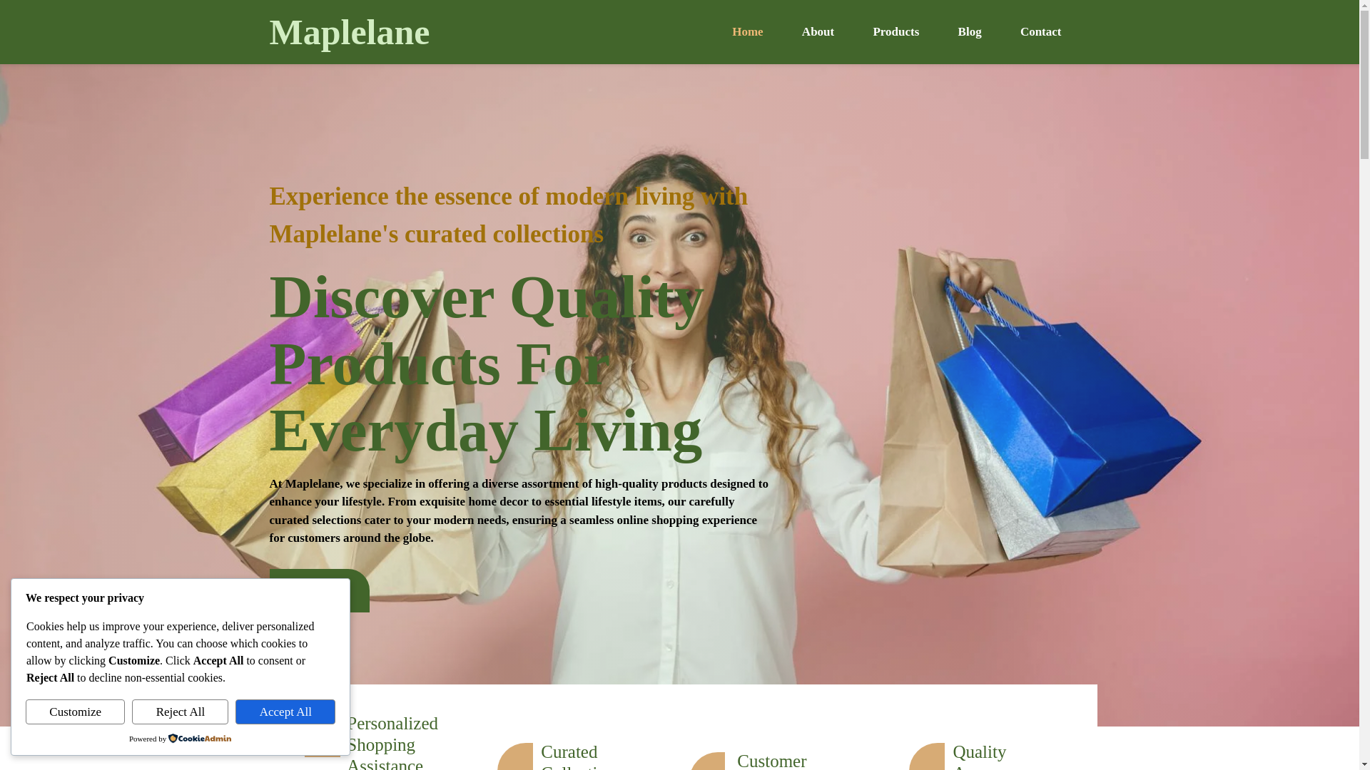 website screenshot of https://maplelane.top/