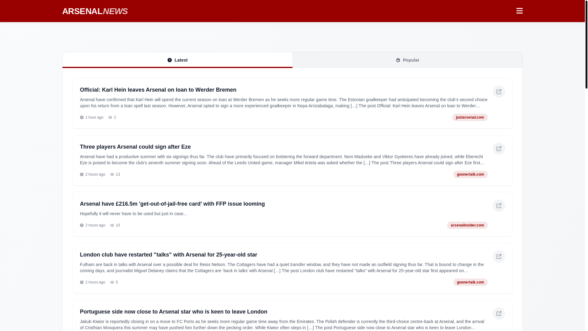 website screenshot of https://arsenalnews-net.pages.dev/