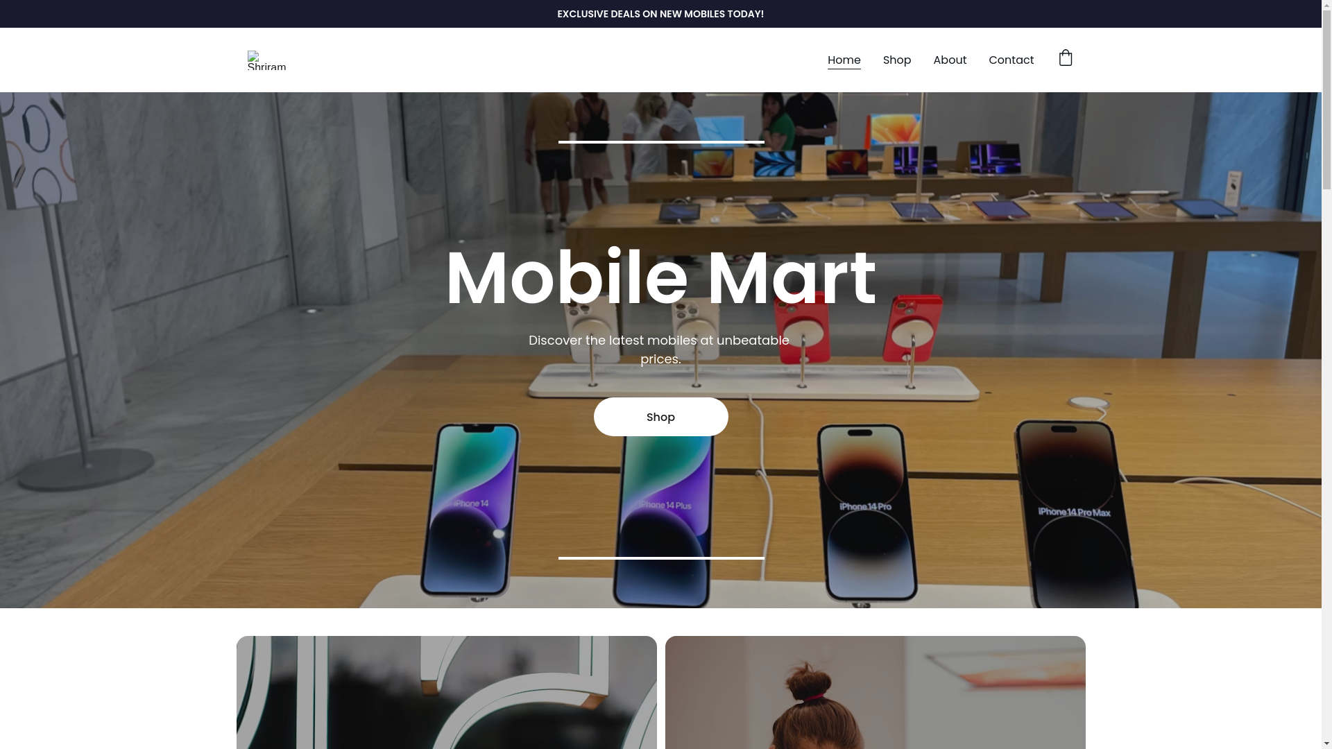 website screenshot of https://shrirammobilemart.com/
