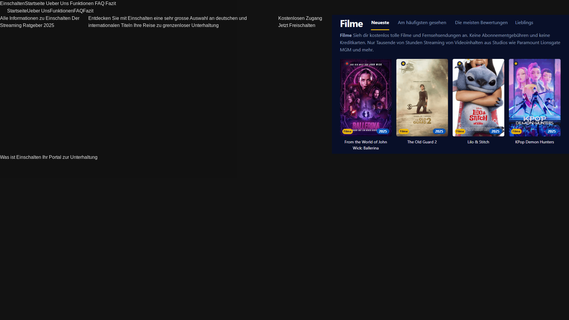website screenshot of https://einschalten-63cm.pages.dev/