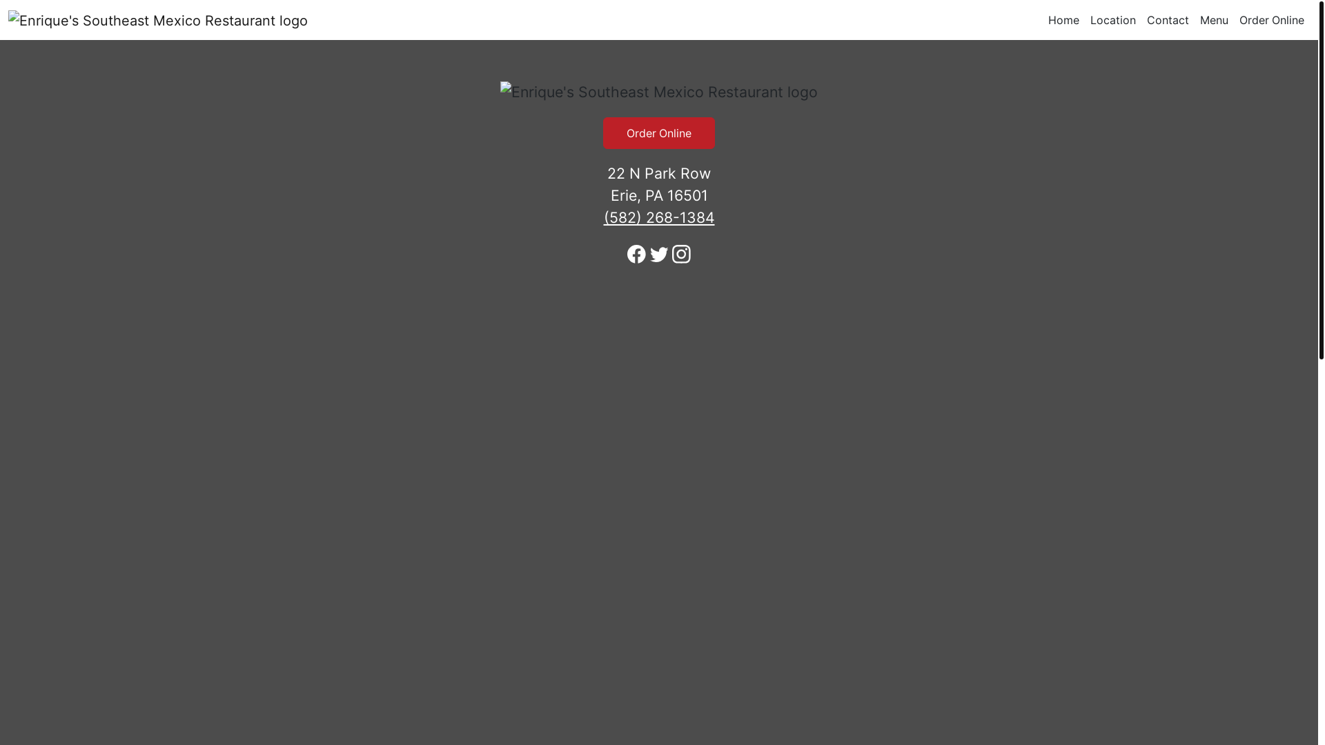 website screenshot of https://enriquessoutheastmexicotaqueriatortilleriapa.com/