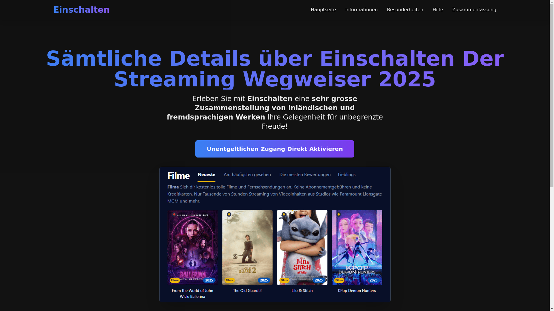 website screenshot of https://einschalten-8y5h.pages.dev/