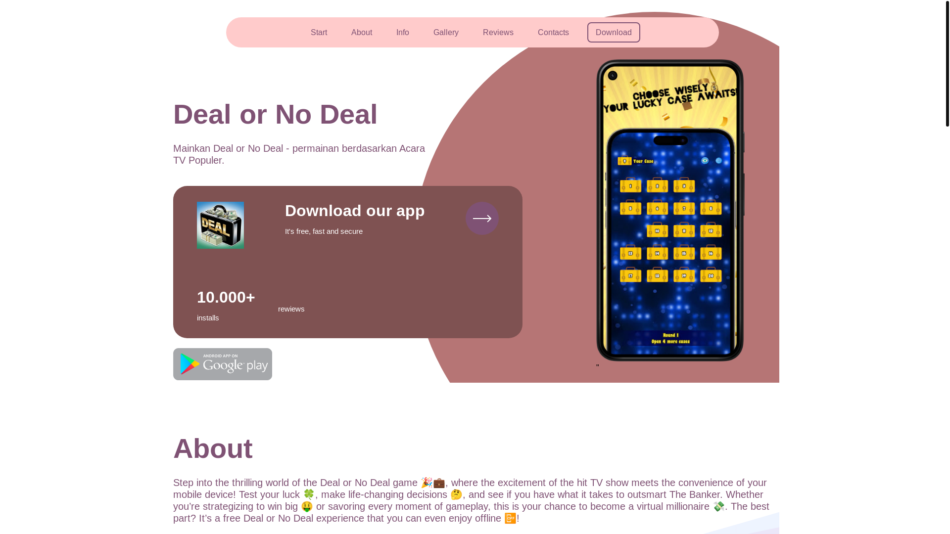 website screenshot of https://nodealplay.site/