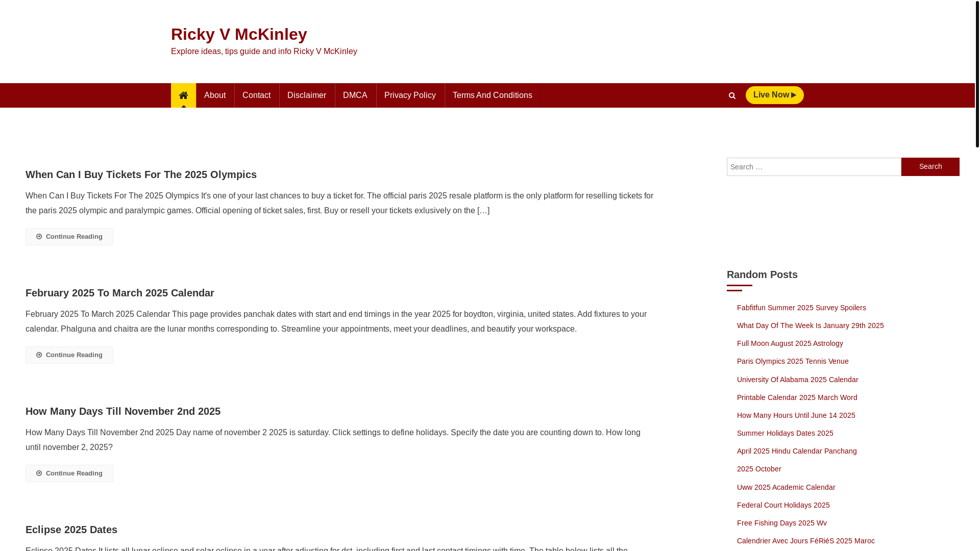 website screenshot of https://rickyvmckinleys.pages.dev/