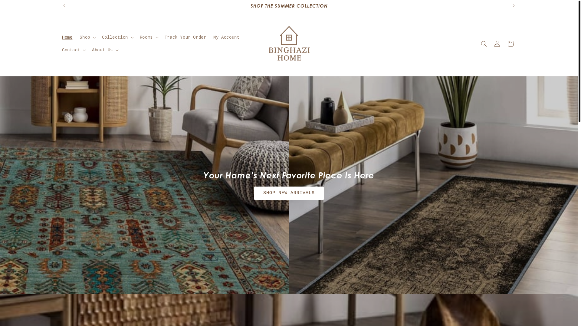 website screenshot of https://binghazihome.com/