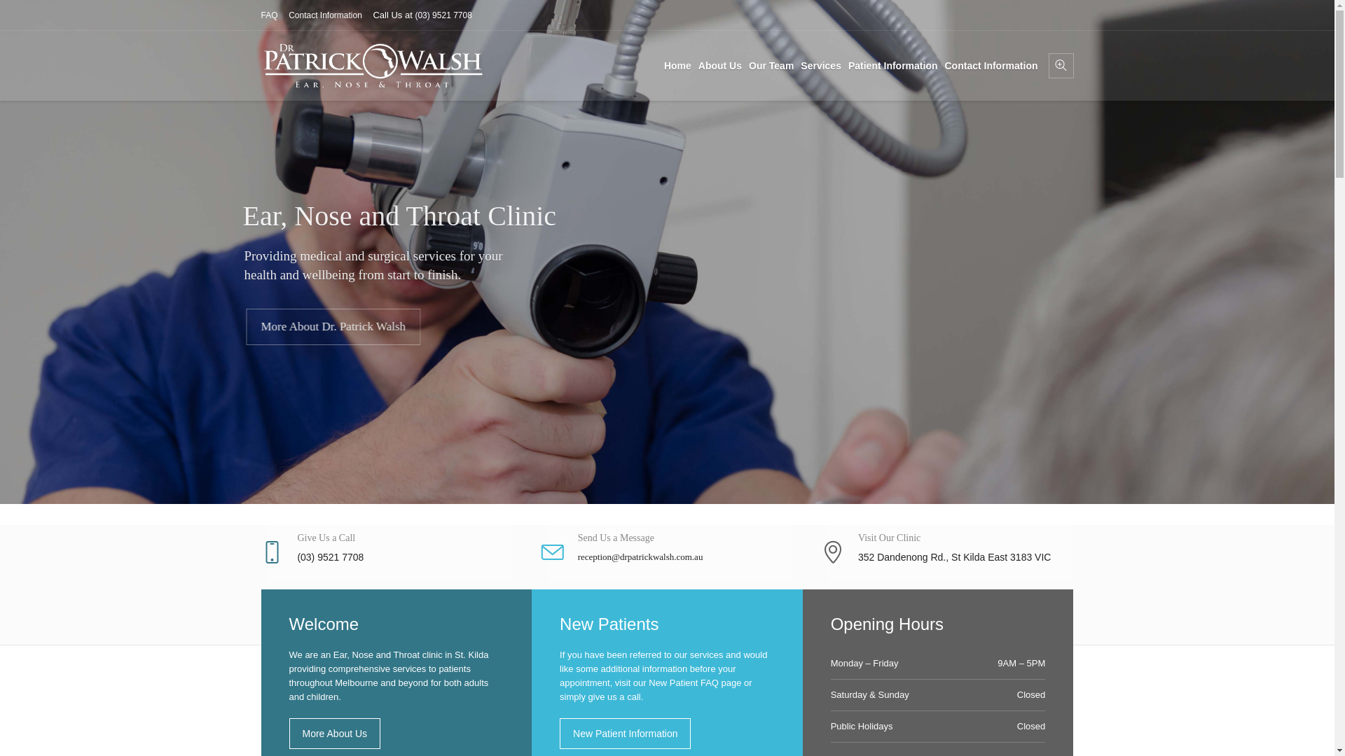 website screenshot of https://drpatrickwalsh.online/